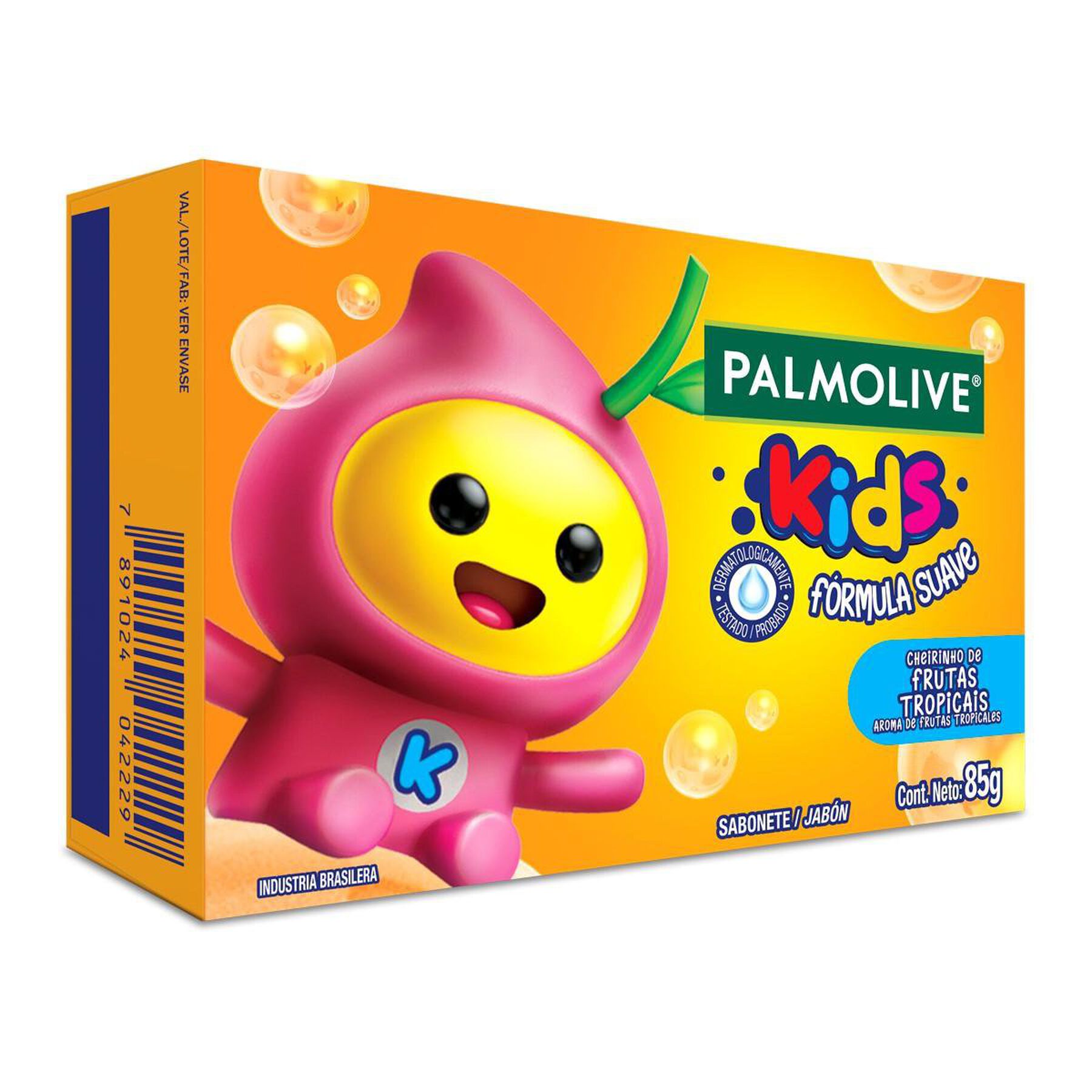 Sabonete Barra Frutas Tropicais Palmolive Kids Caixa 85g