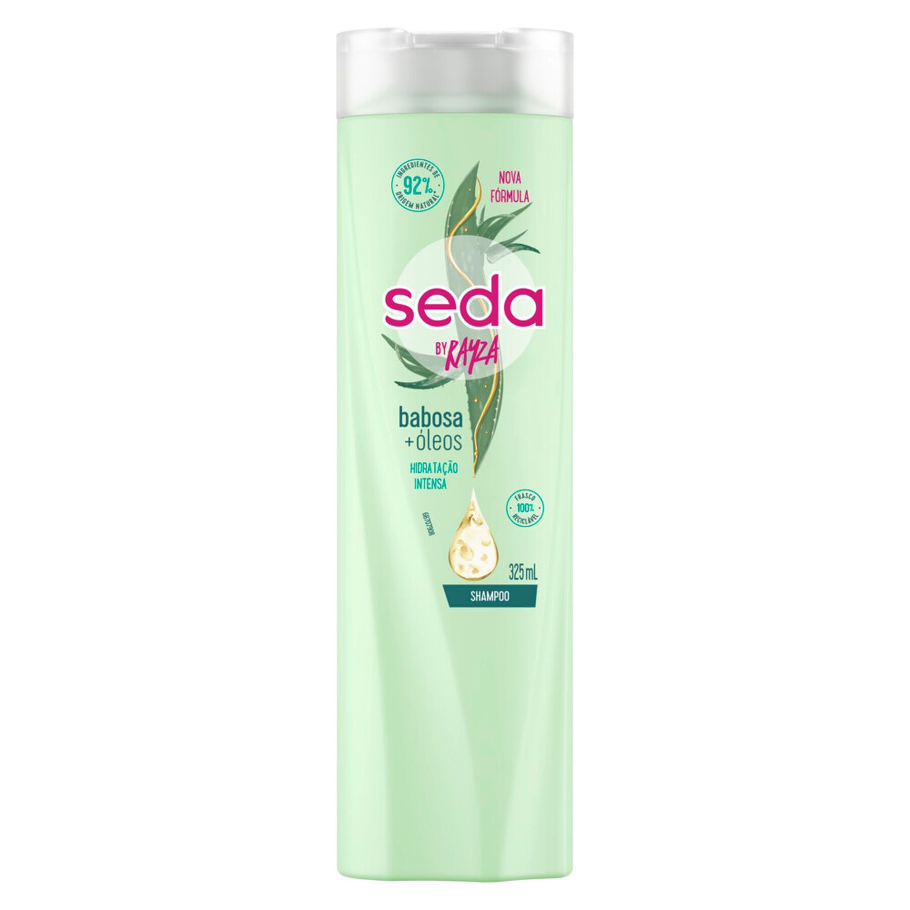 Shampoo Babosa e &Oacute;leos by Rayza Seda Frasco 325ml
