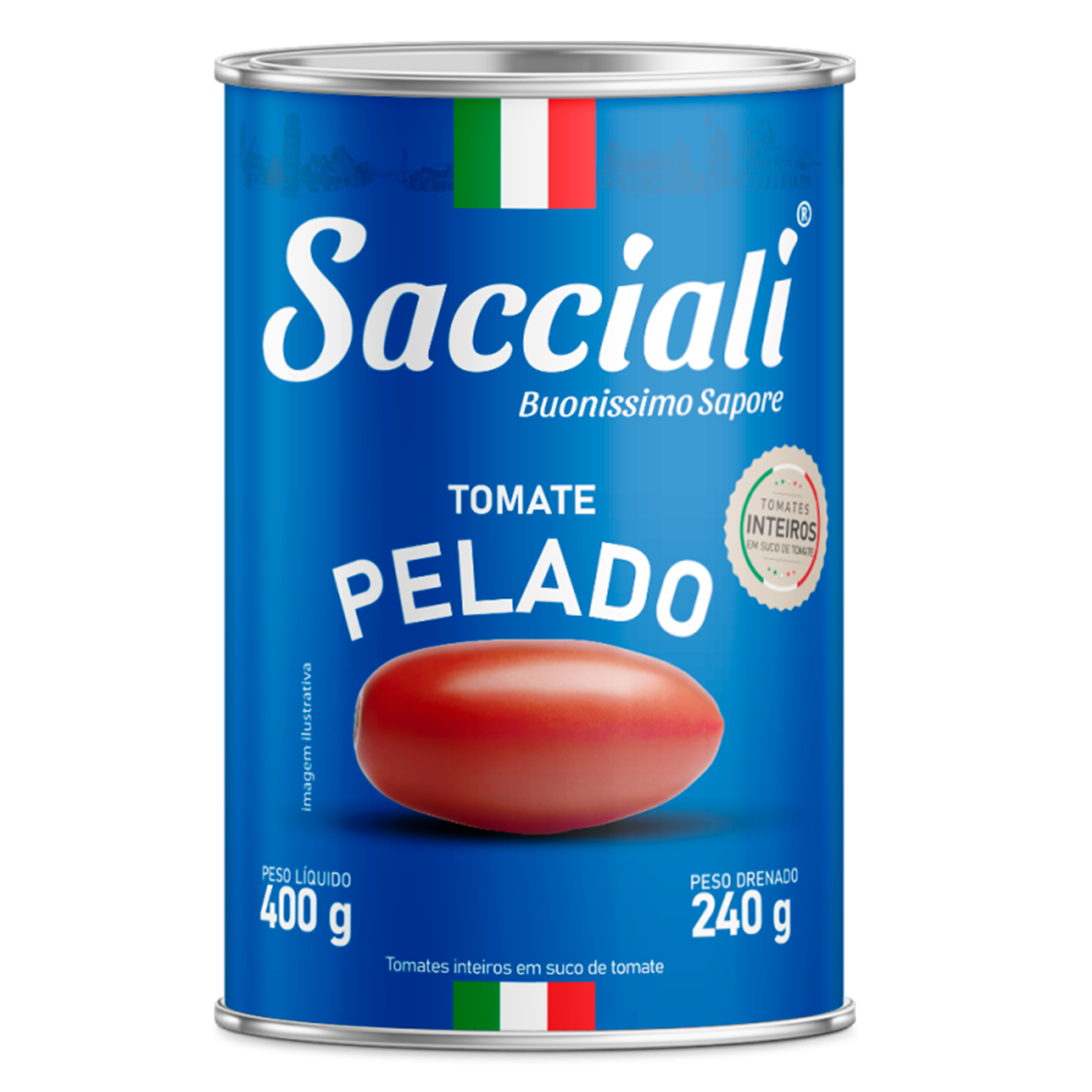 Tomate Pelado Sacciali Lata 400g