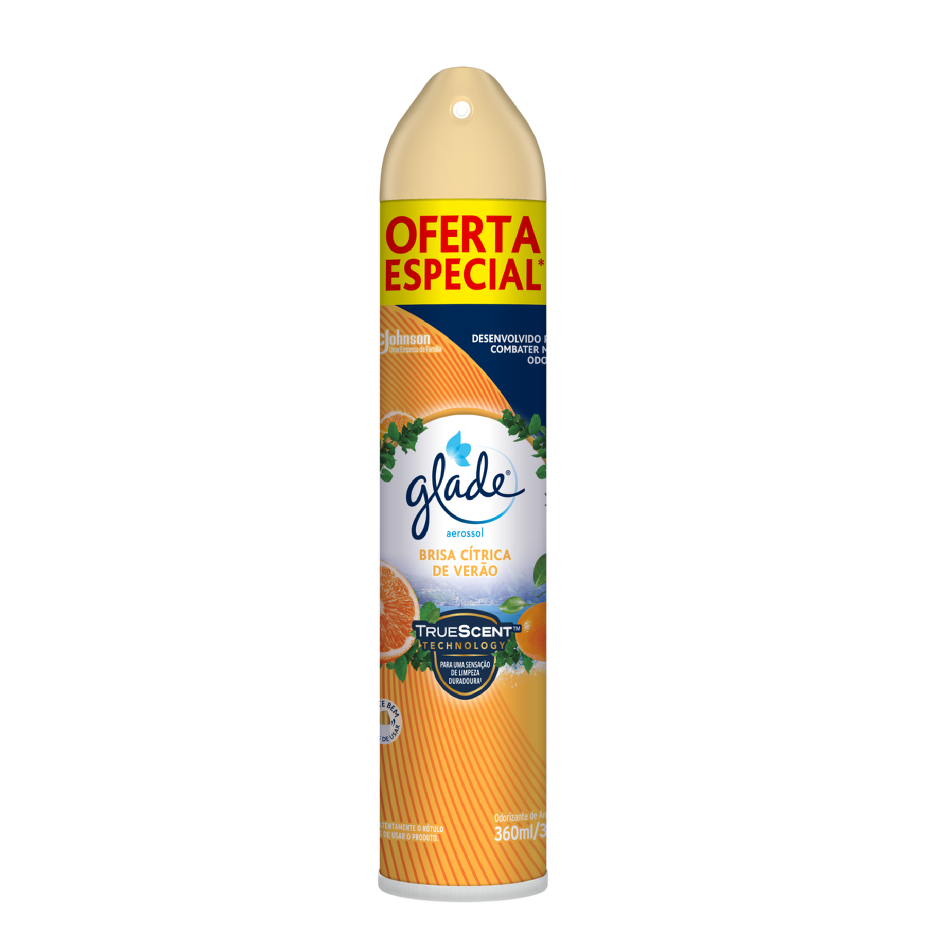 Odorizador de Ambiente Aerossol Brisa C&iacute;trica de Ver&atilde;o Glade Frasco 360ml Spray Oferta Especial
