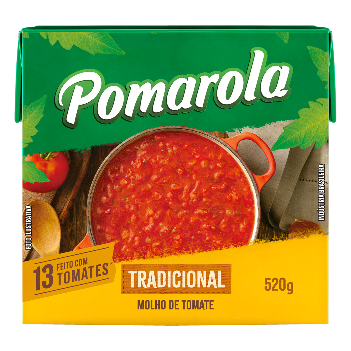 Molho de Tomate Tradicional Pomarola Caixa 520g