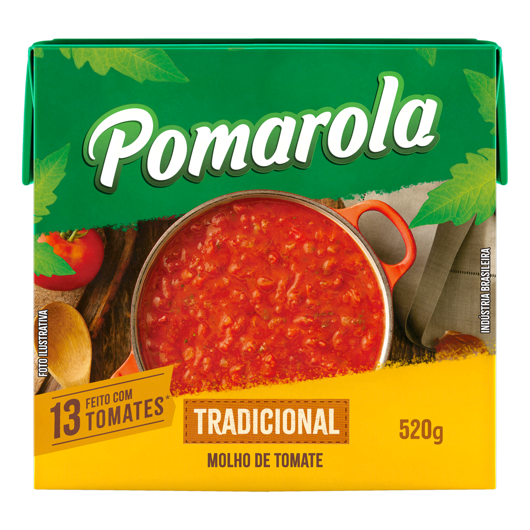 Molho de Tomate Tradicional Pomarola Caixa 520g