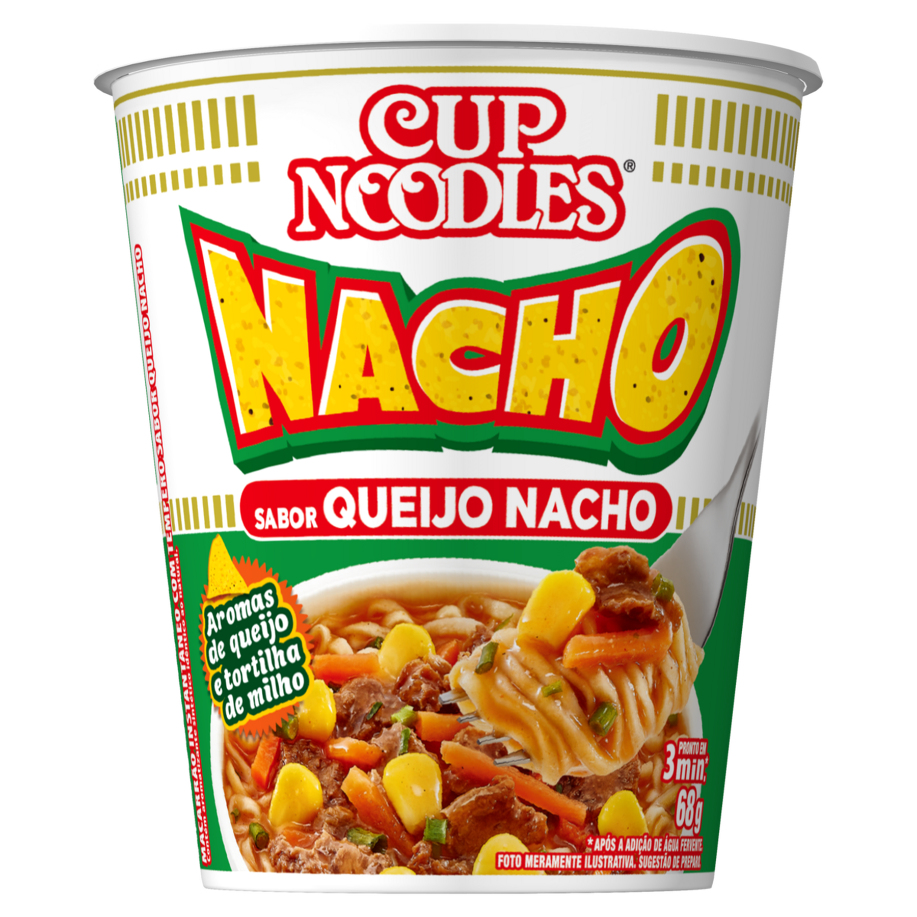 Macarr&atilde;o Instant&acirc;neo Queijo Nacho Cup Noodles Copo 68g