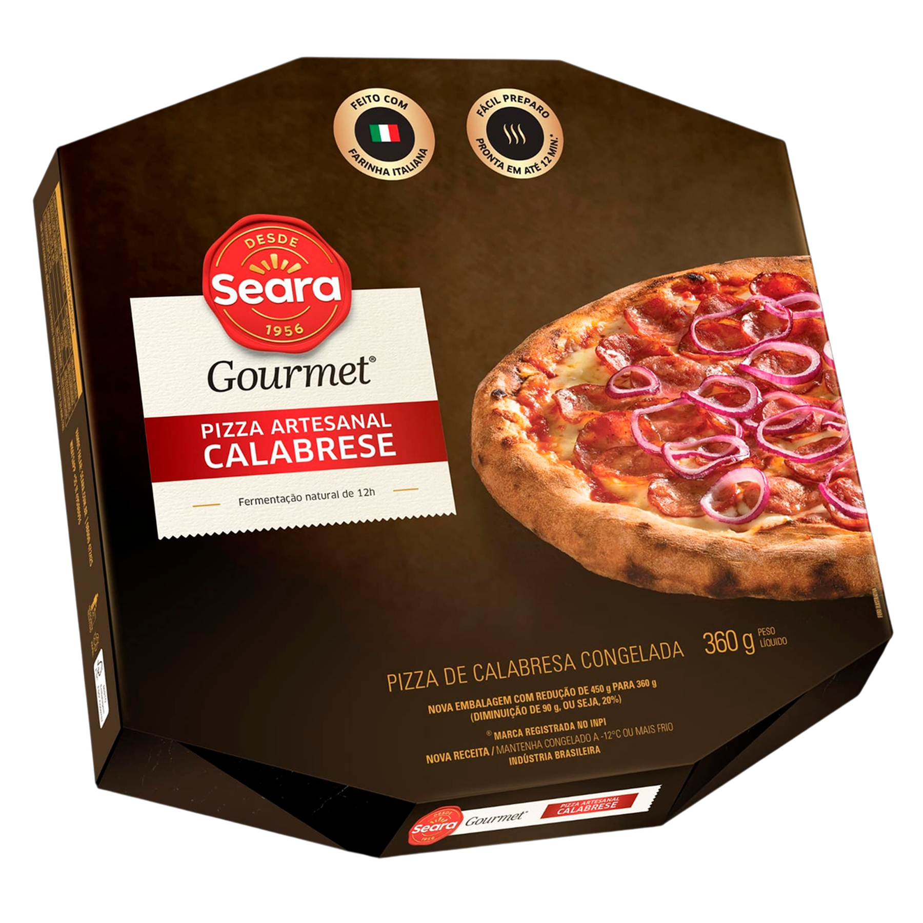Pizza Artesanal Calabresa Seara Gourmet Caixa 360g