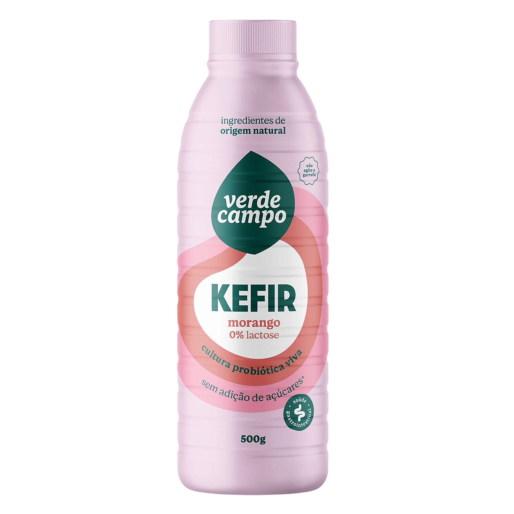 Kefir Morango Verde Campo Garrafa 500g