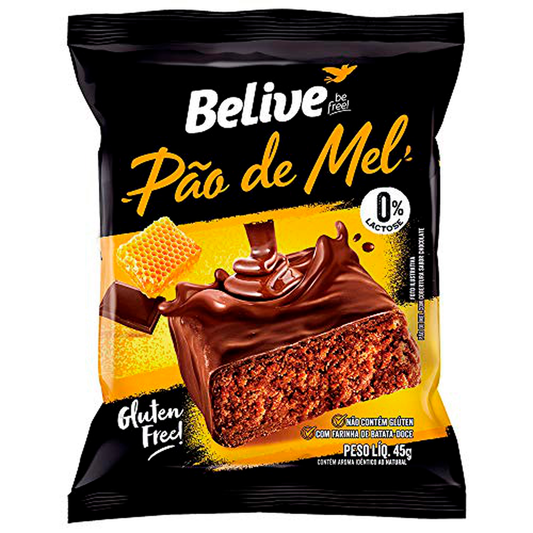 Pão de Mel Belive Sem Gluten 45g