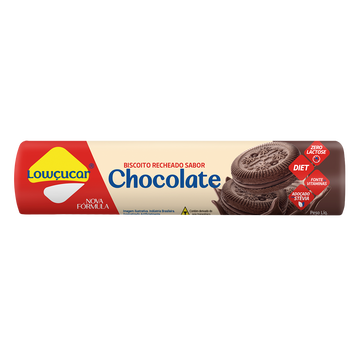 Biscoito Recheio Chocolate Zero Lactose Zero Açúcar Lowçucar Pacote 120g