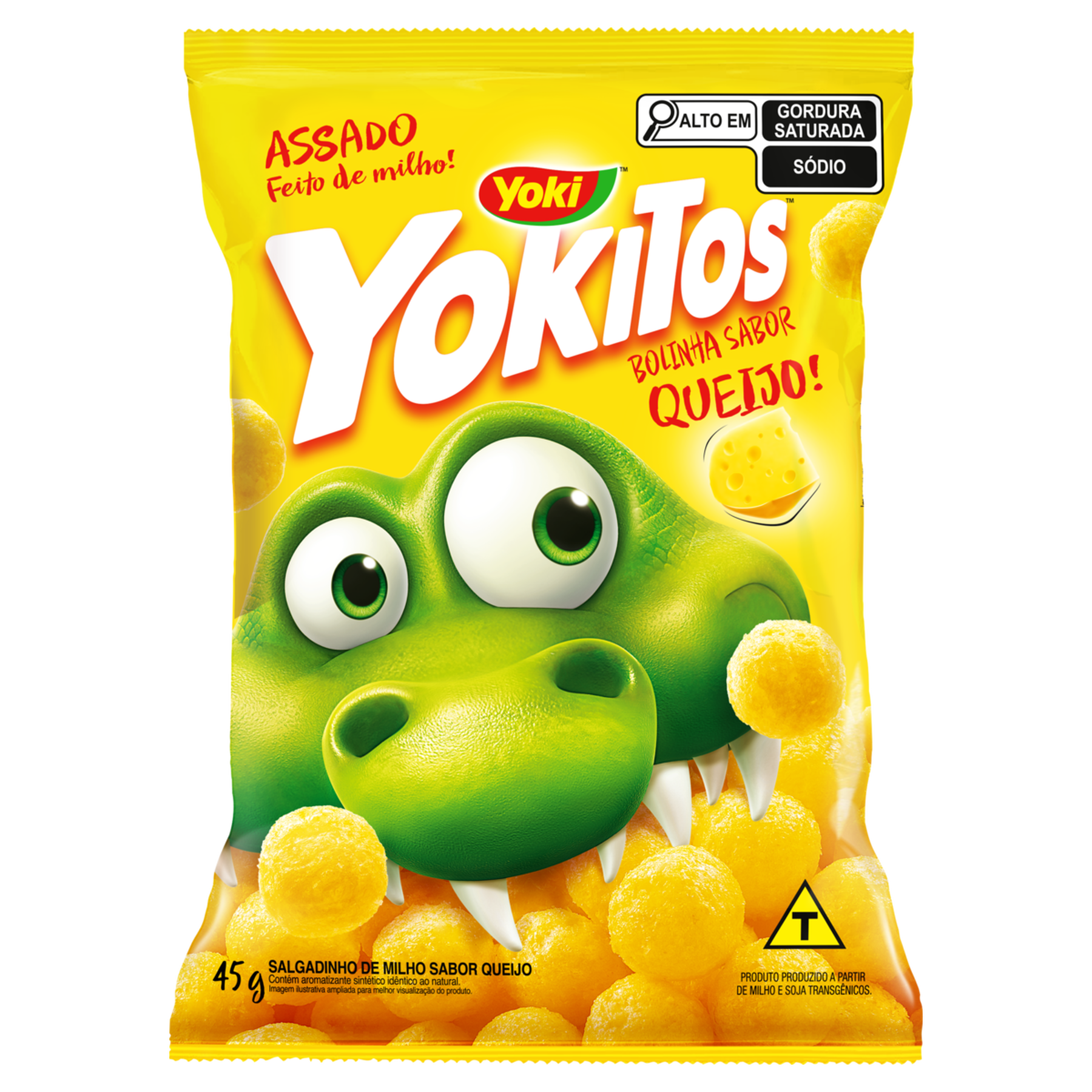 Salgadinho de Milho Queijo Bolinha Yoki Yokitos Pacote 45g