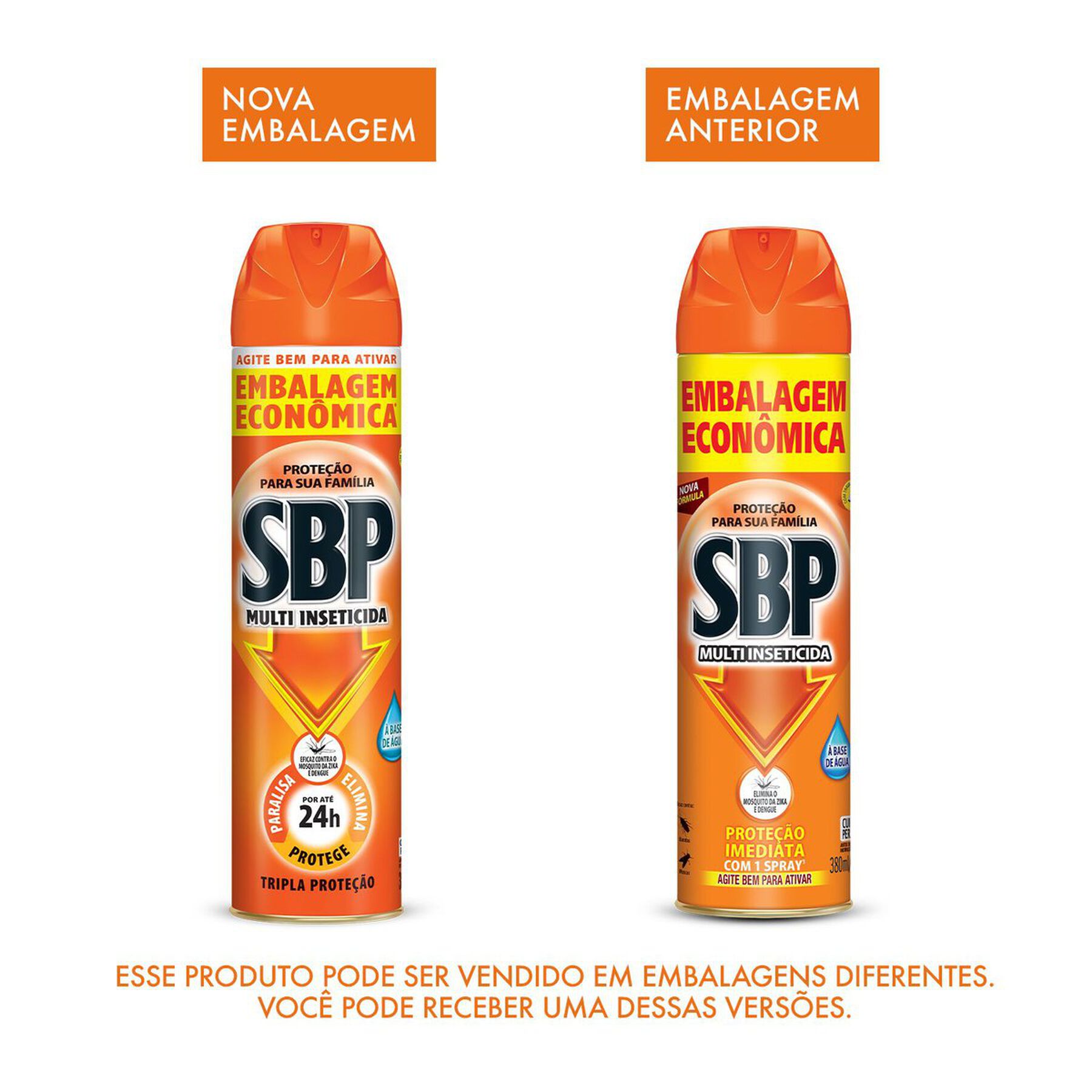Multi-Inseticida Aerossol SBP Frasco 380ml Embalagem Econômica