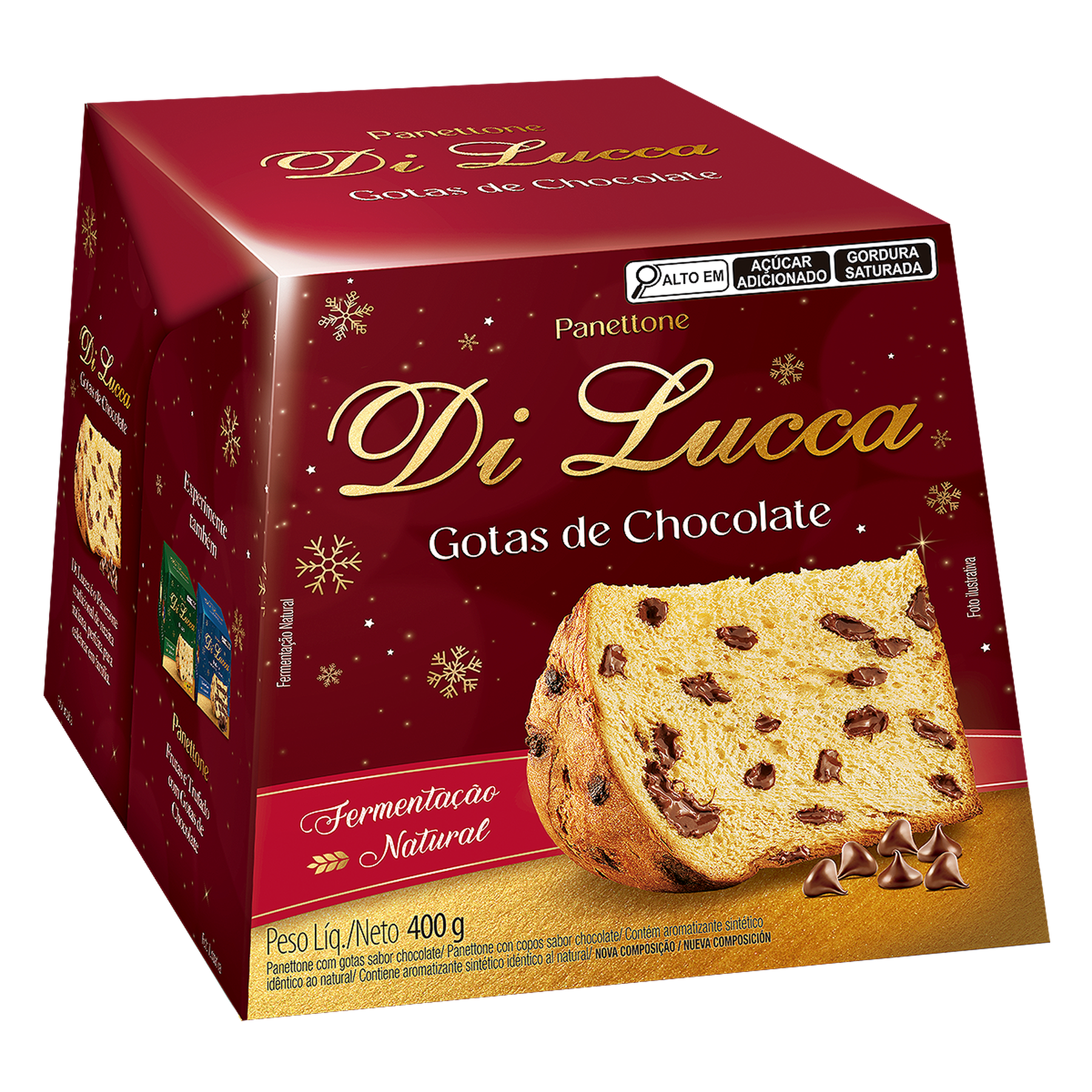 Panettone Chocolate Di Lucca Caixa 400g