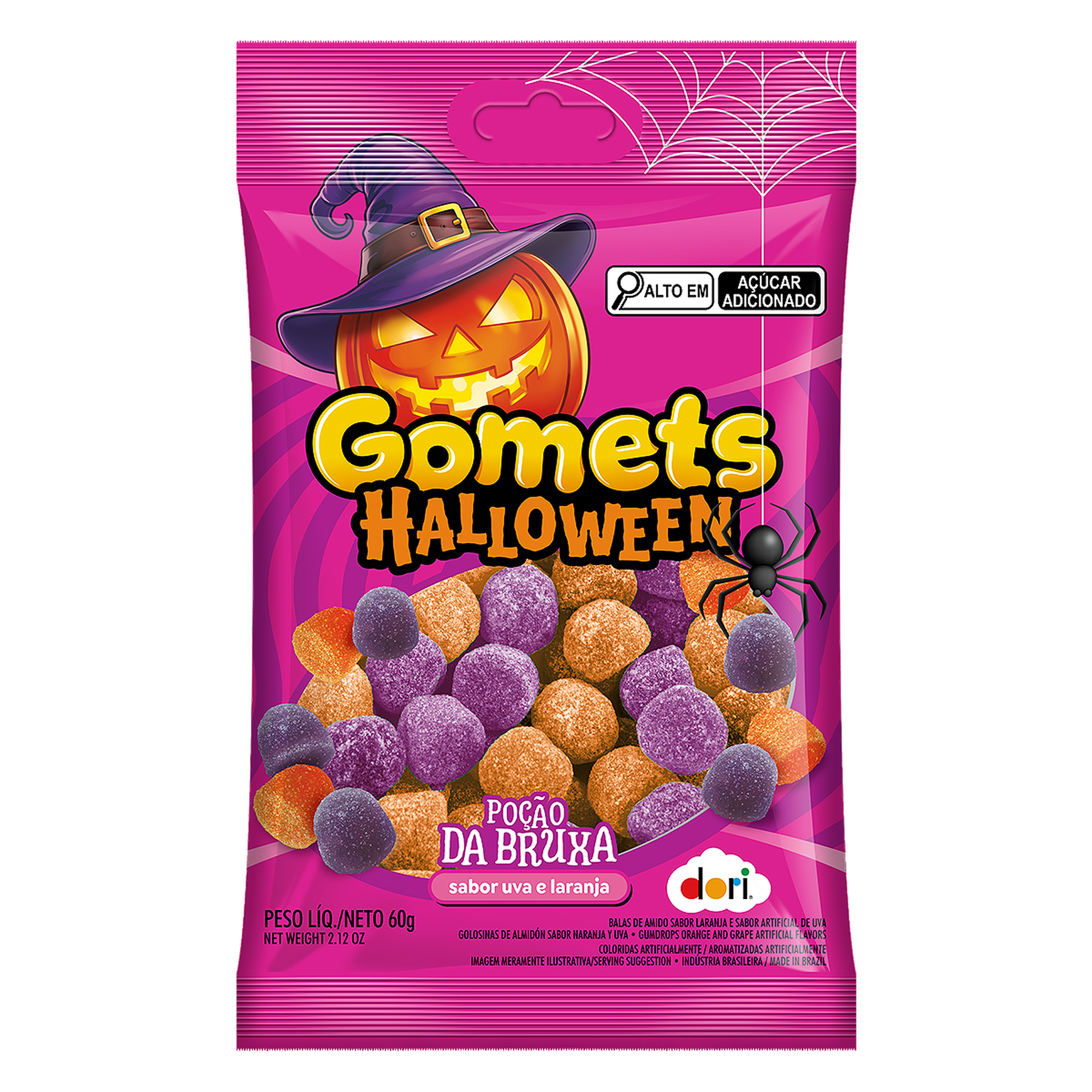 Bala de Goma Halloween Gomets Dori Pacote 60g