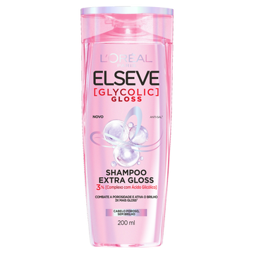 Shampoo Glycolic Gloss Elseve L'oréal Paris Frasco 200ml