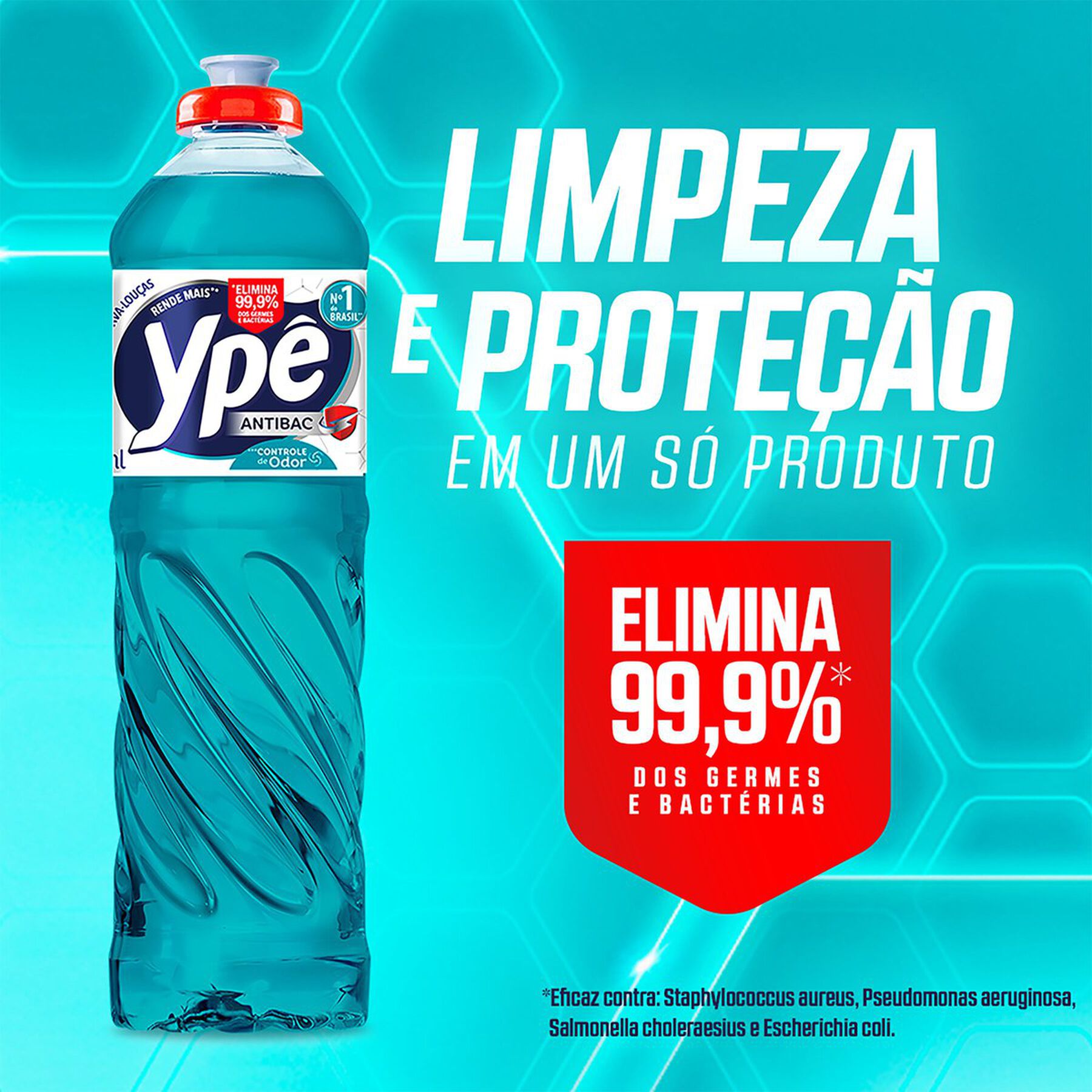 Detergente Líquido Ypê Antibac Squeeze 500ml 
