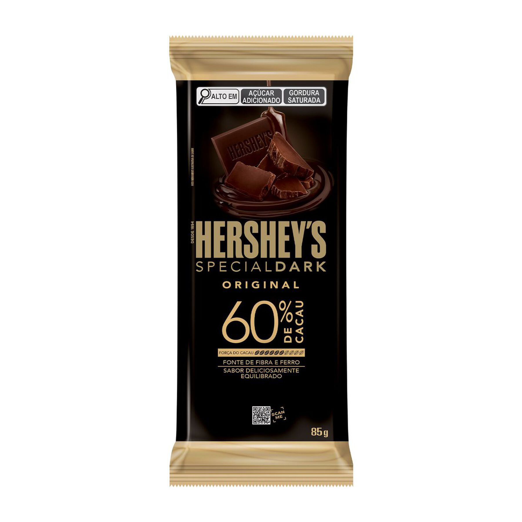 Chocolate Amargo 60% Cacau Hersheys Special Dark Pacote 85g