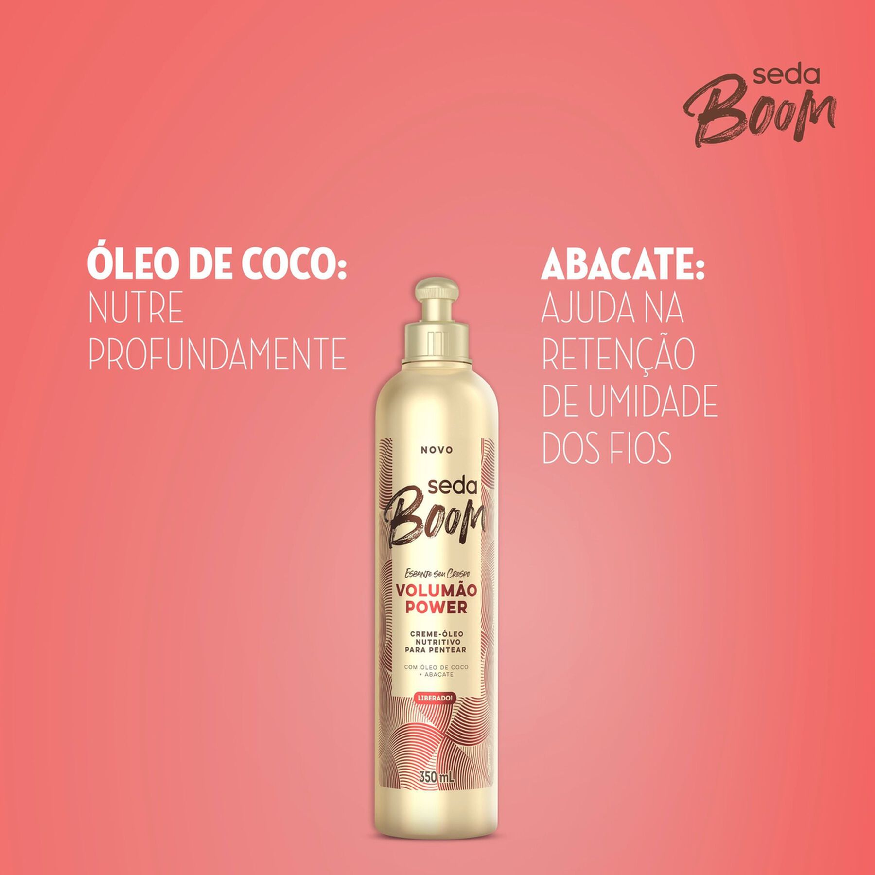 Creme para Pentear Seda Boom Volumão Power 350ml