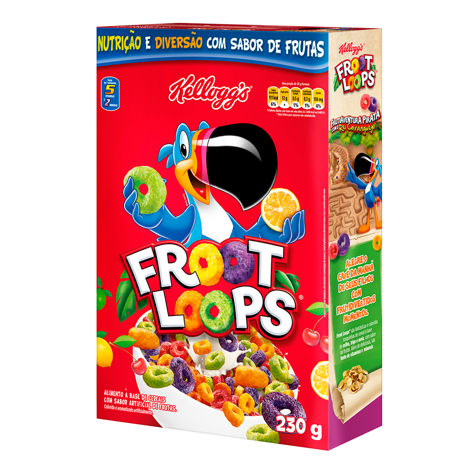 Cereal Matinal Frutas Froot Loops Kellogg's Caixa 230g