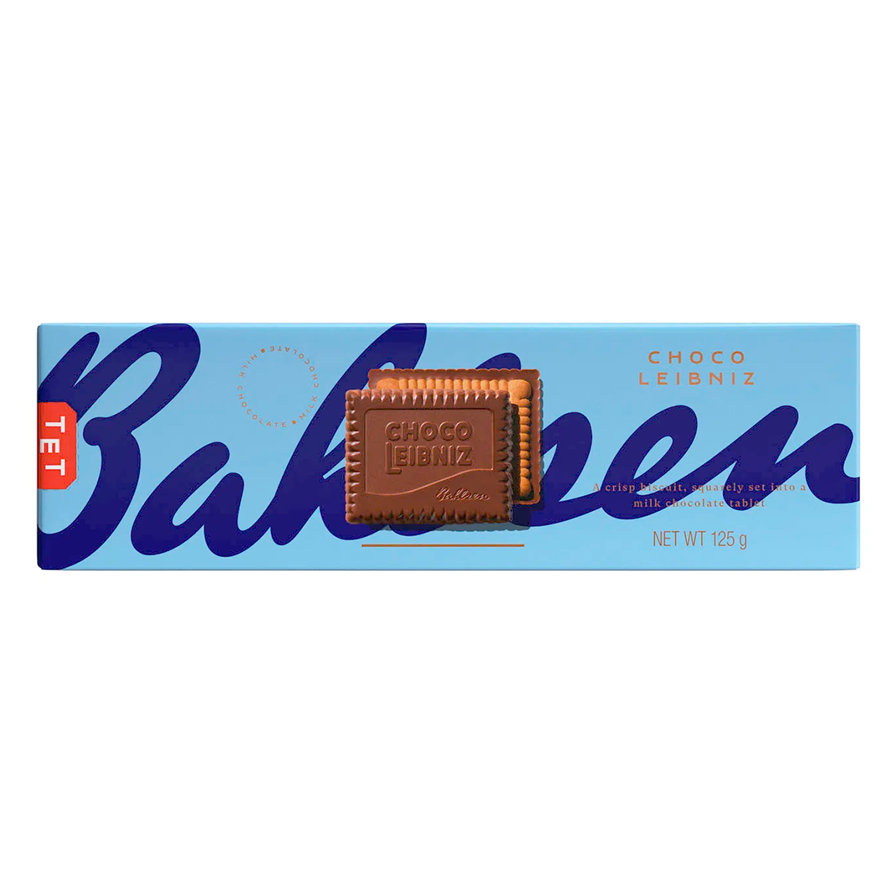 Biscoito Amanteigado Cobertura Chocolate ao Leite Bahlsen Caixa 125g