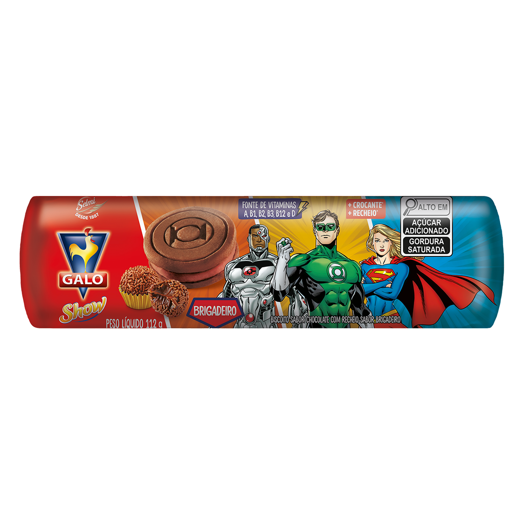 Biscoito Recheado de Brigadeiro Galo Pacote 112g