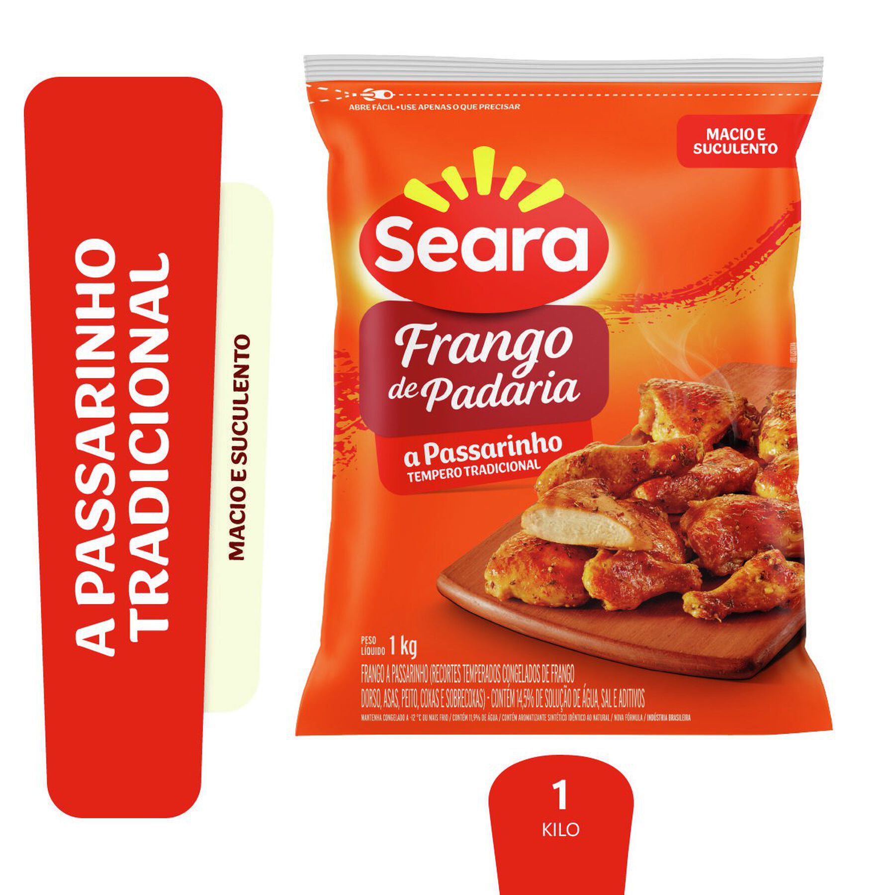Frango de Padaria a Passarinho Temperado Seara IQF 1kg