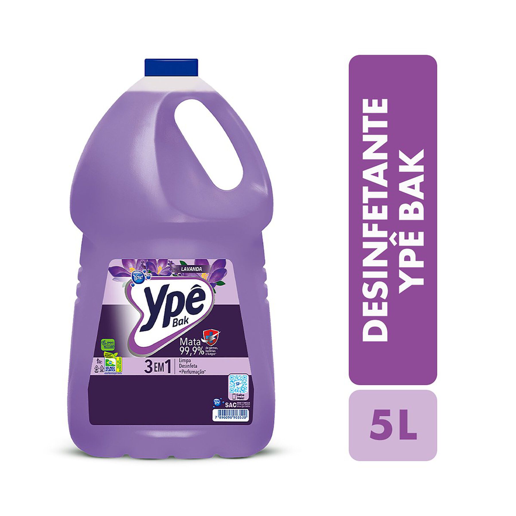 Desinfetante Uso Geral Lavanda Ypê Bak Galão 5l