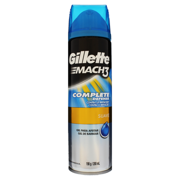 Gel de Barbear Suave Gillette Complete Defense Mach3 Frasco 198g