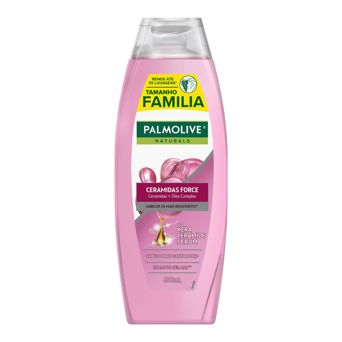 Shampoo Palmolive Naturals Ceramidas Force Frasco 650ml Tamanho Fam&iacute;lia