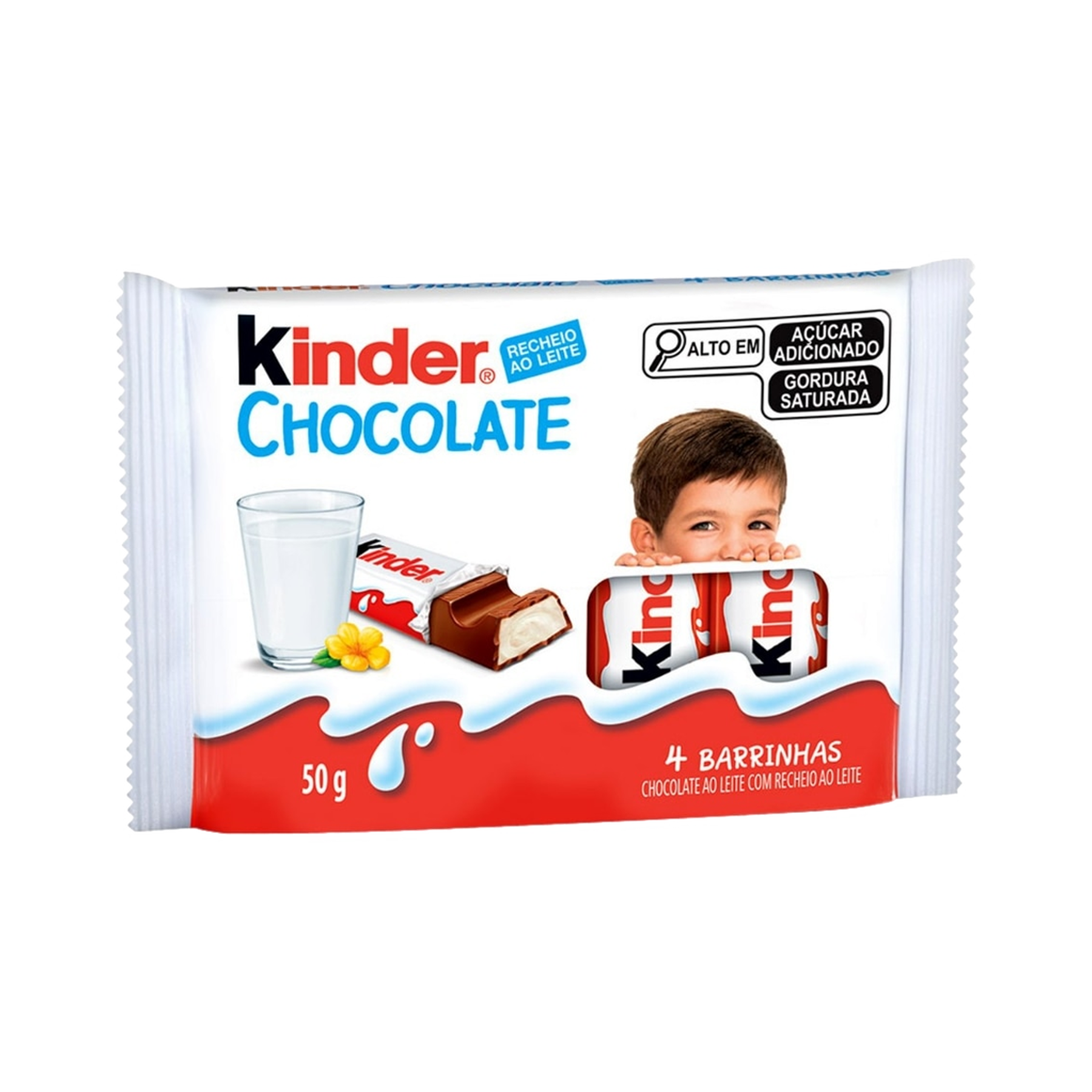 Chocolate ao Leite Recheio ao Leite Kinder 50g