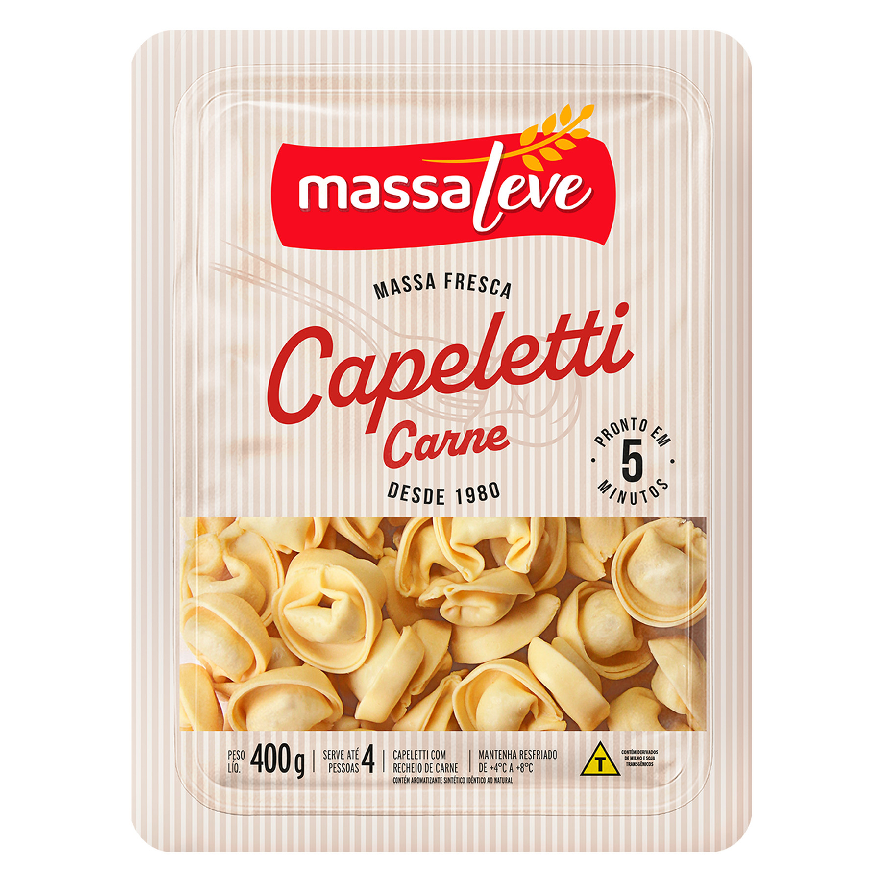 Massa Fresca Capeletti de Carne Massa Leve Pacote 400g