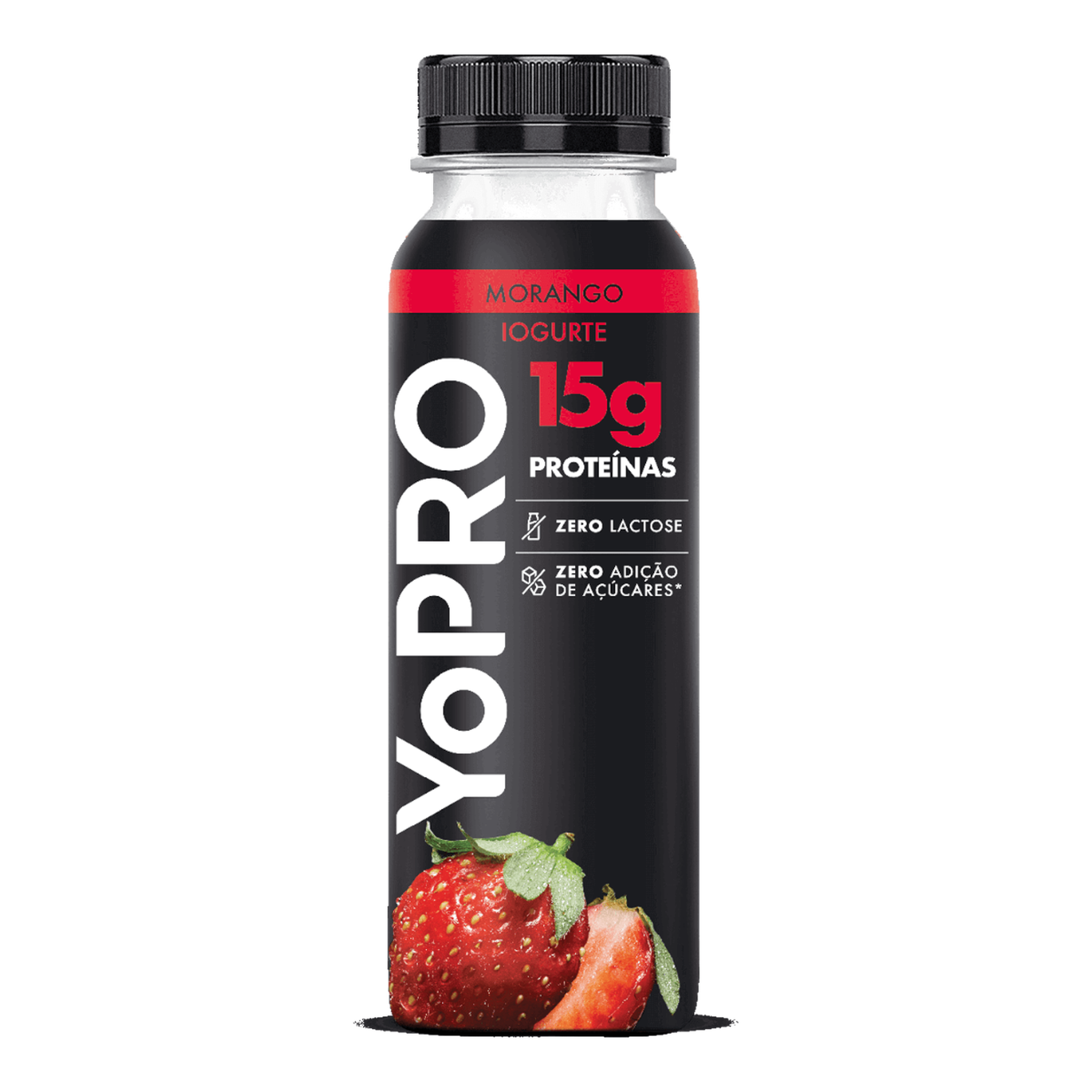Iogurte Desnatado Morango Zero Lactose YoPRO Frasco 250g