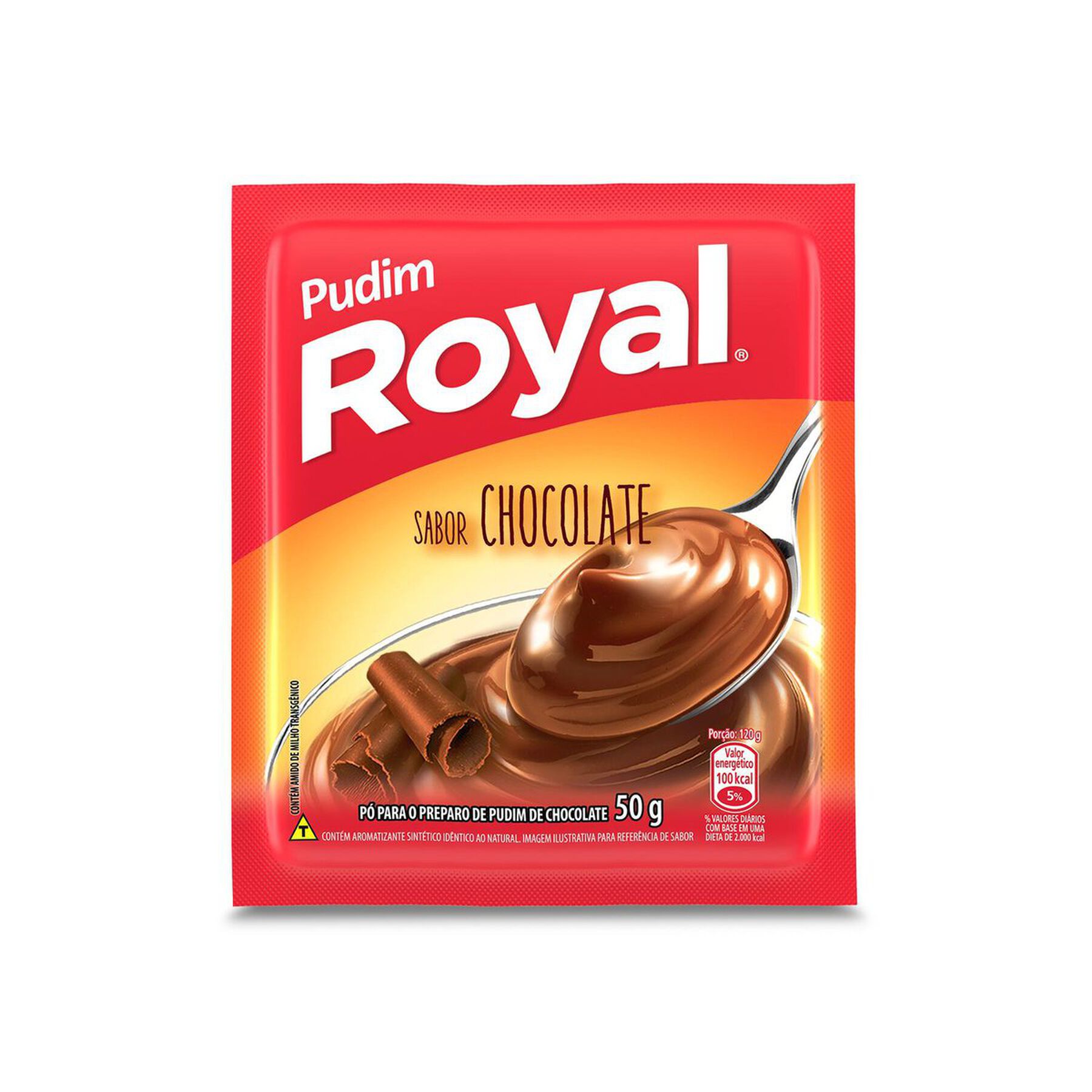 P&oacute; para Pudim Chocolate Royal Pacote 50g&nbsp;
