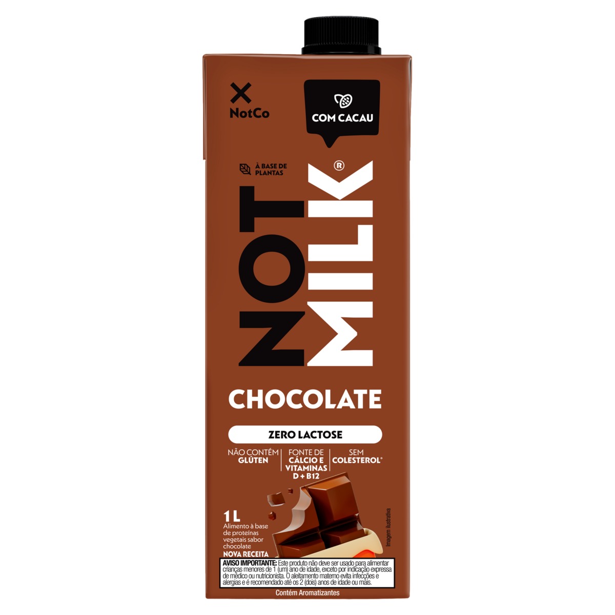 Bebida Vegetal Chocolate Not Milk Caixa 1l