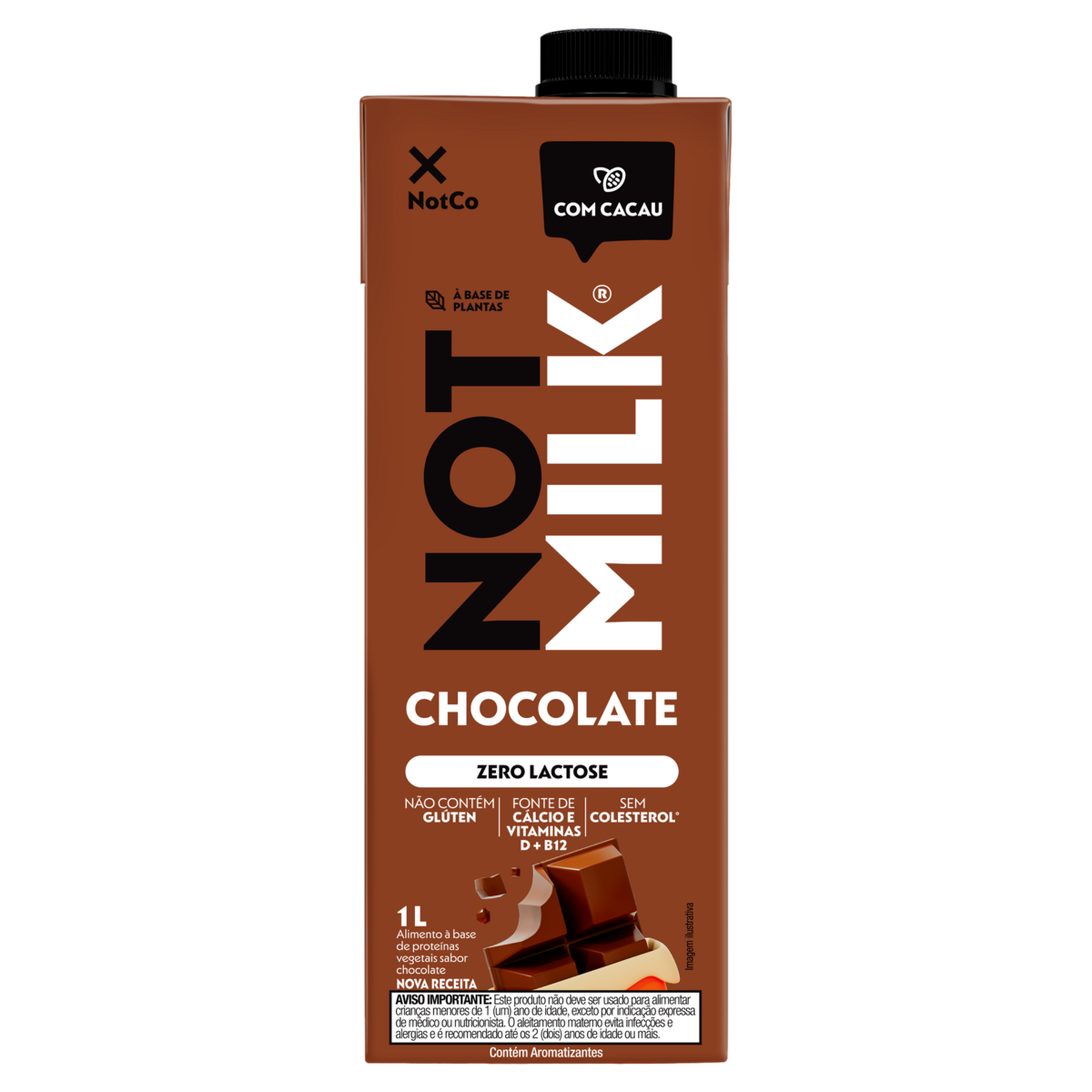 Bebida Vegetal Chocolate Not Milk Caixa 1l