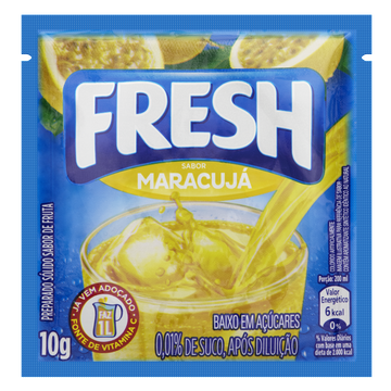 Refresco em Pó Maracujá Fresh Pacote 10g