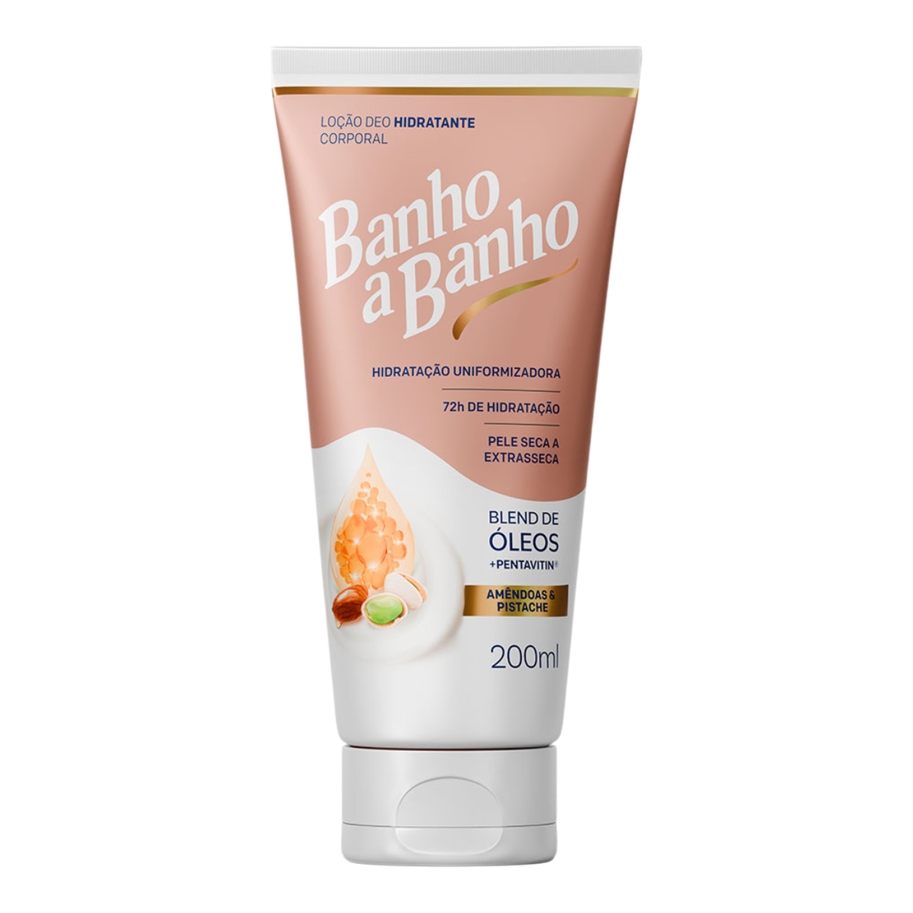 Lo&ccedil;&atilde;o Deo Hidratante Corporal Am&ecirc;ndoas e Pistache Banho a Banho Bisnaga 200ml
