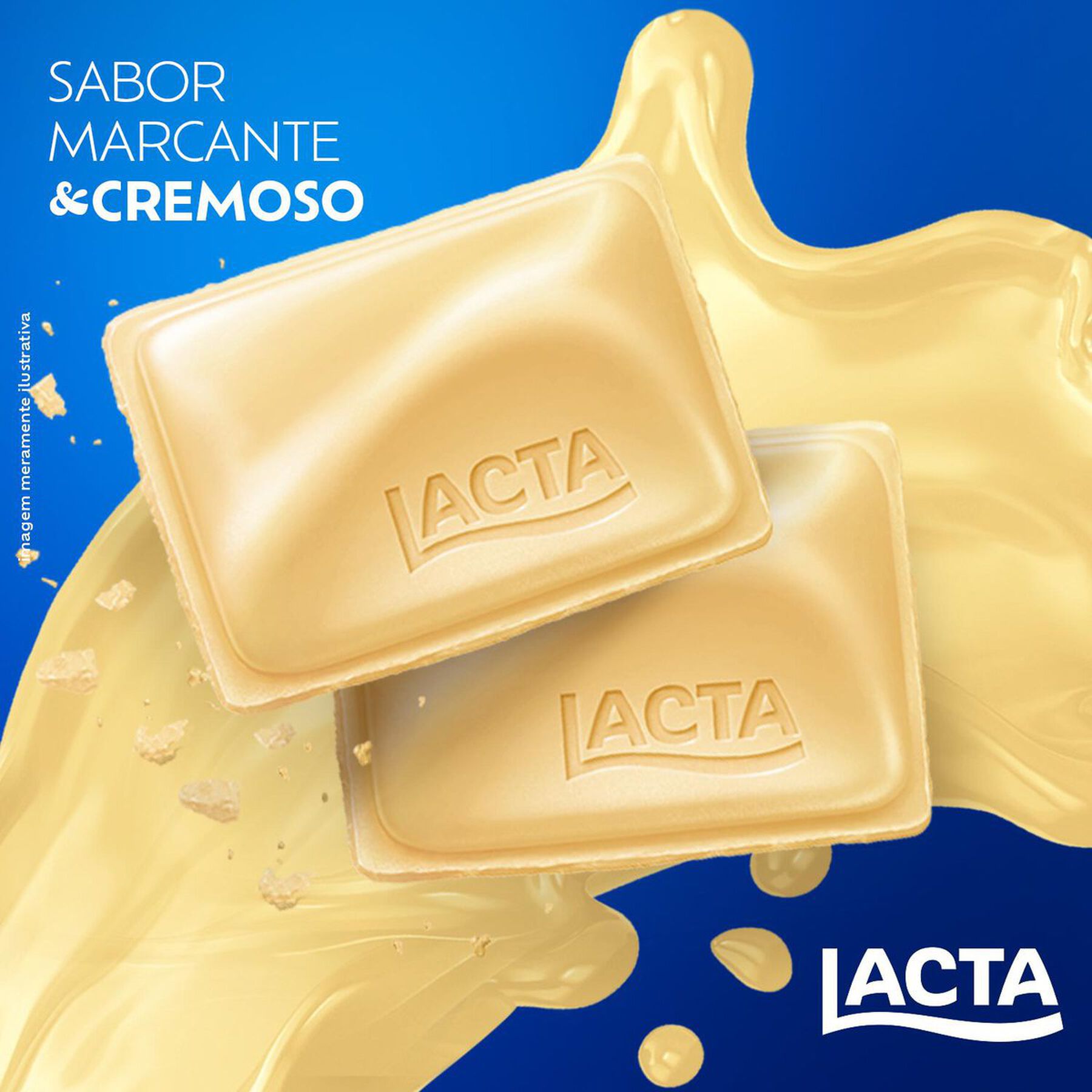 Barra de Chocolate Branco Laka Lacta Pacote 80g
