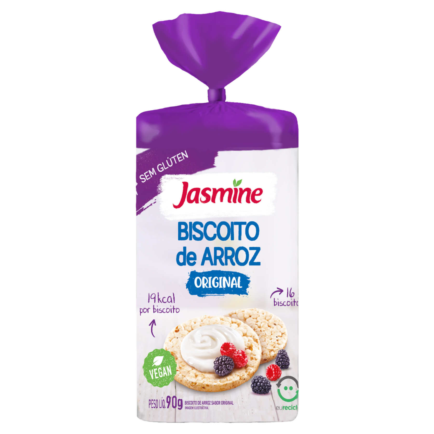 Biscoito de Arroz Original Jasmine Pacote 90g