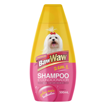 Shampoo e Condicionador 2 em 1 Baw Waw Frasco 500ml