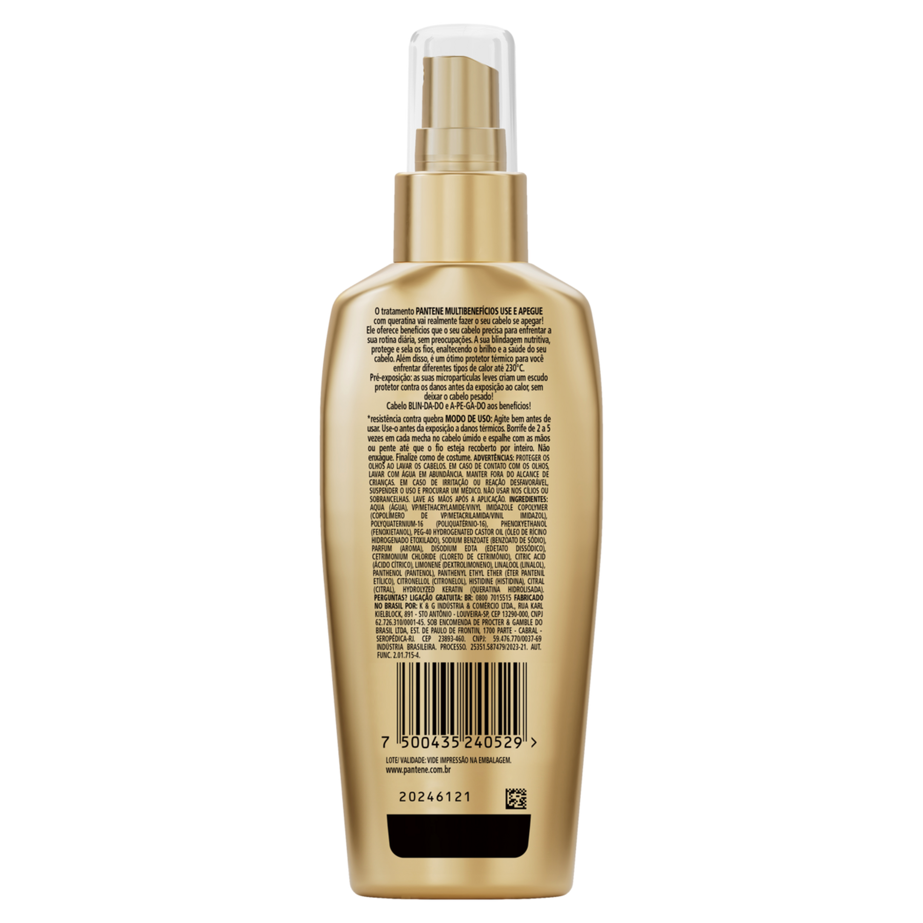 Queratina Preenche e Blinda Pro-V Miracles Pantene Frasco 160ml Spray