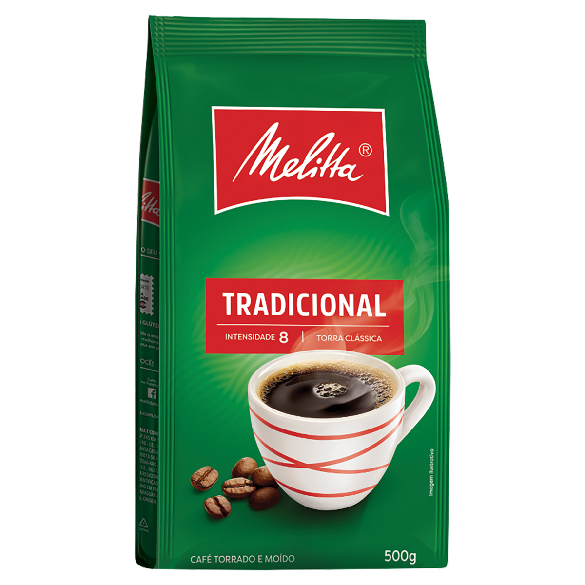 Caf&eacute; Torrado e Mo&iacute;do Tradicional Melitta Pacote 500g
