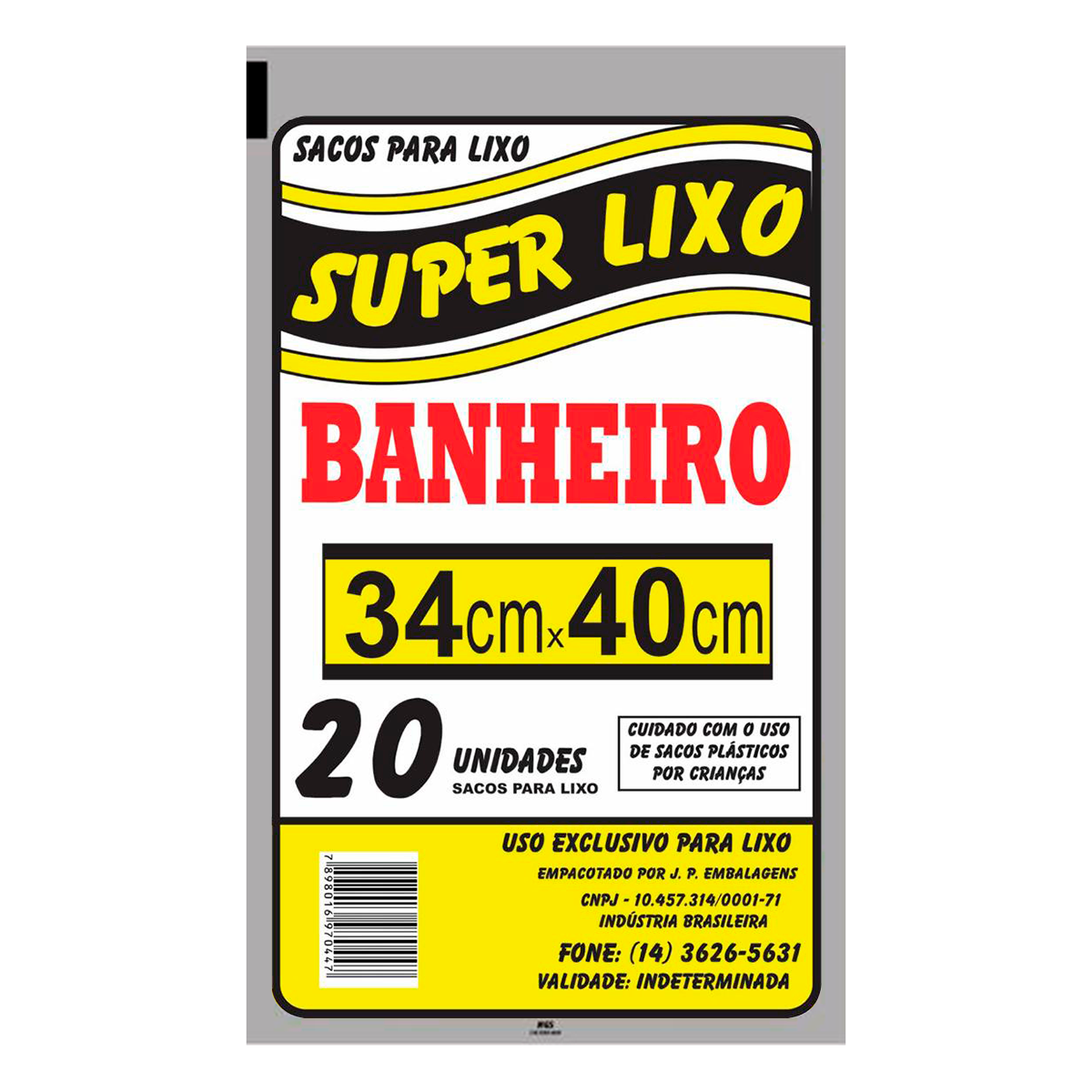 Saco Lixo Super Lixo Banheiro C/20 Unidades