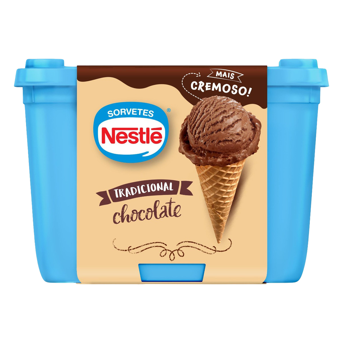 Sorvete Chocolate Tradicional Nestl&eacute; Pote 1,5l