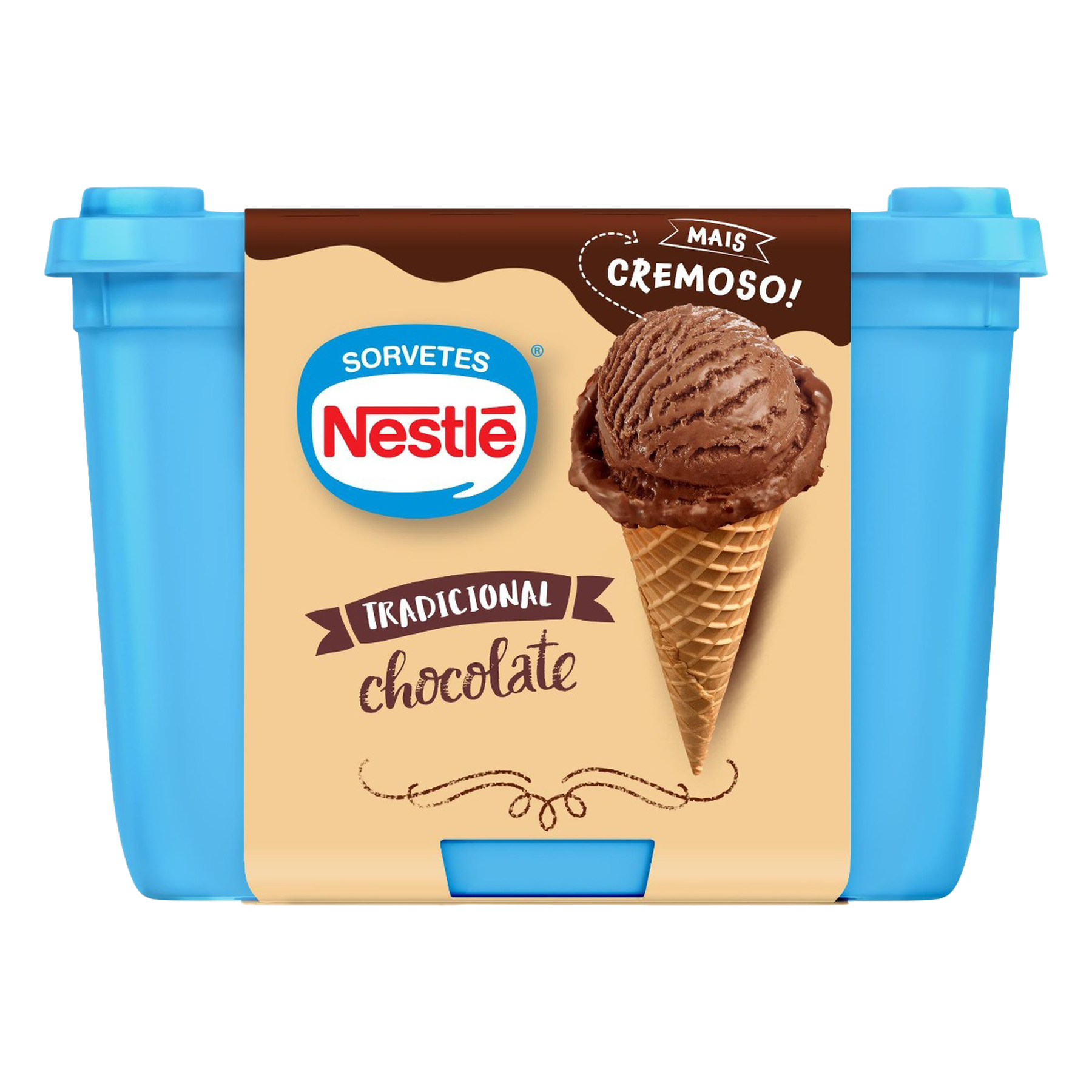 Sorvete Chocolate Tradicional Nestl&eacute; Pote 1,5l