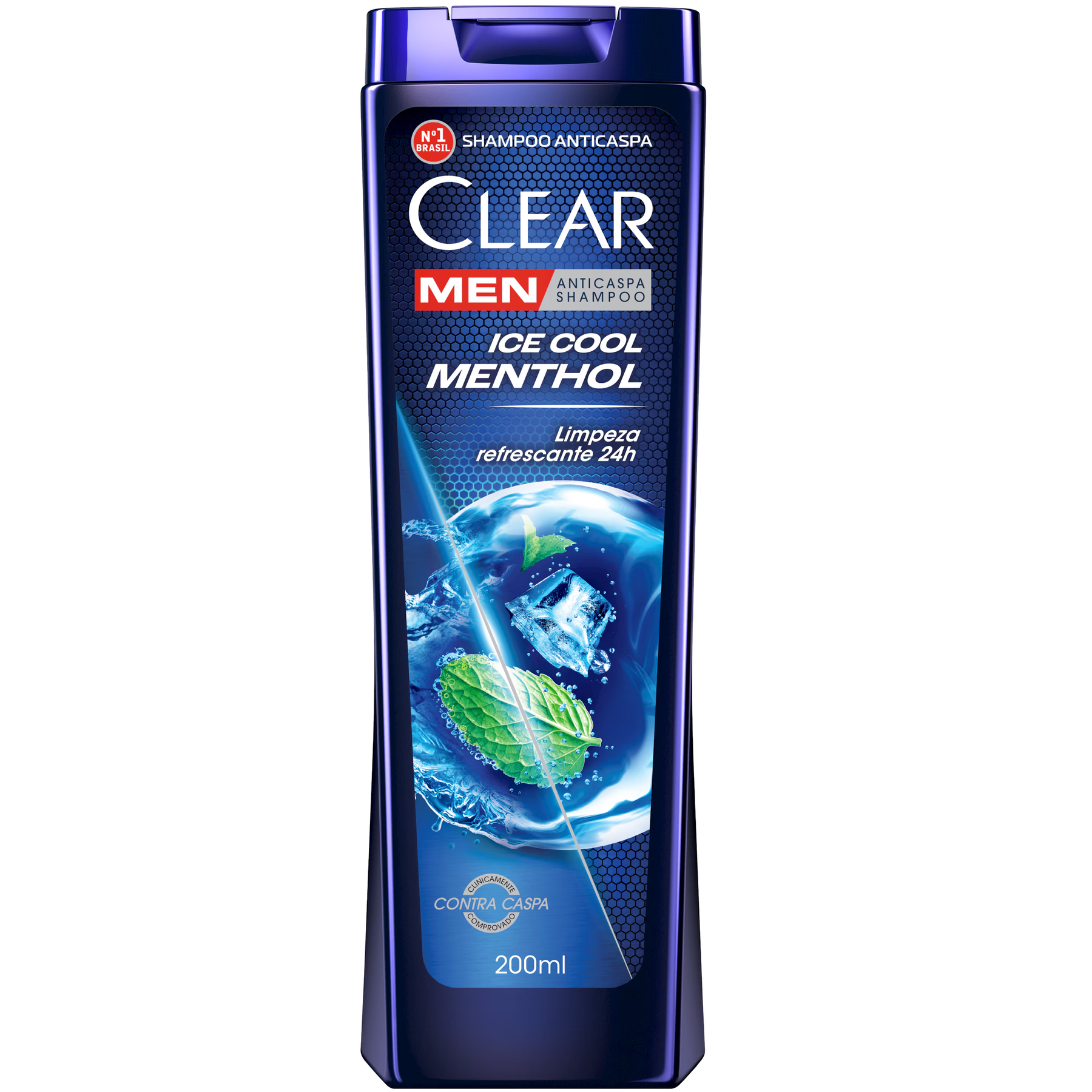 Shampoo Anticaspa Clear Men Ice Cool Menthol Frasco 200ml