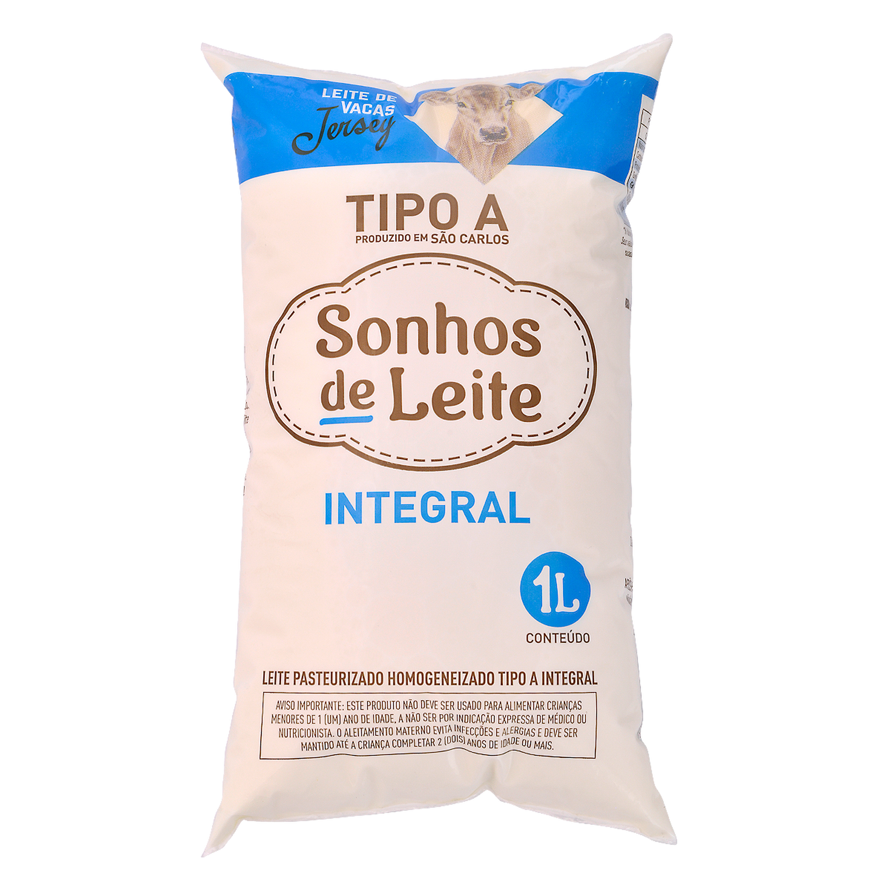 Leite Integral Tipo A Sonhos de Leite Saco 1l