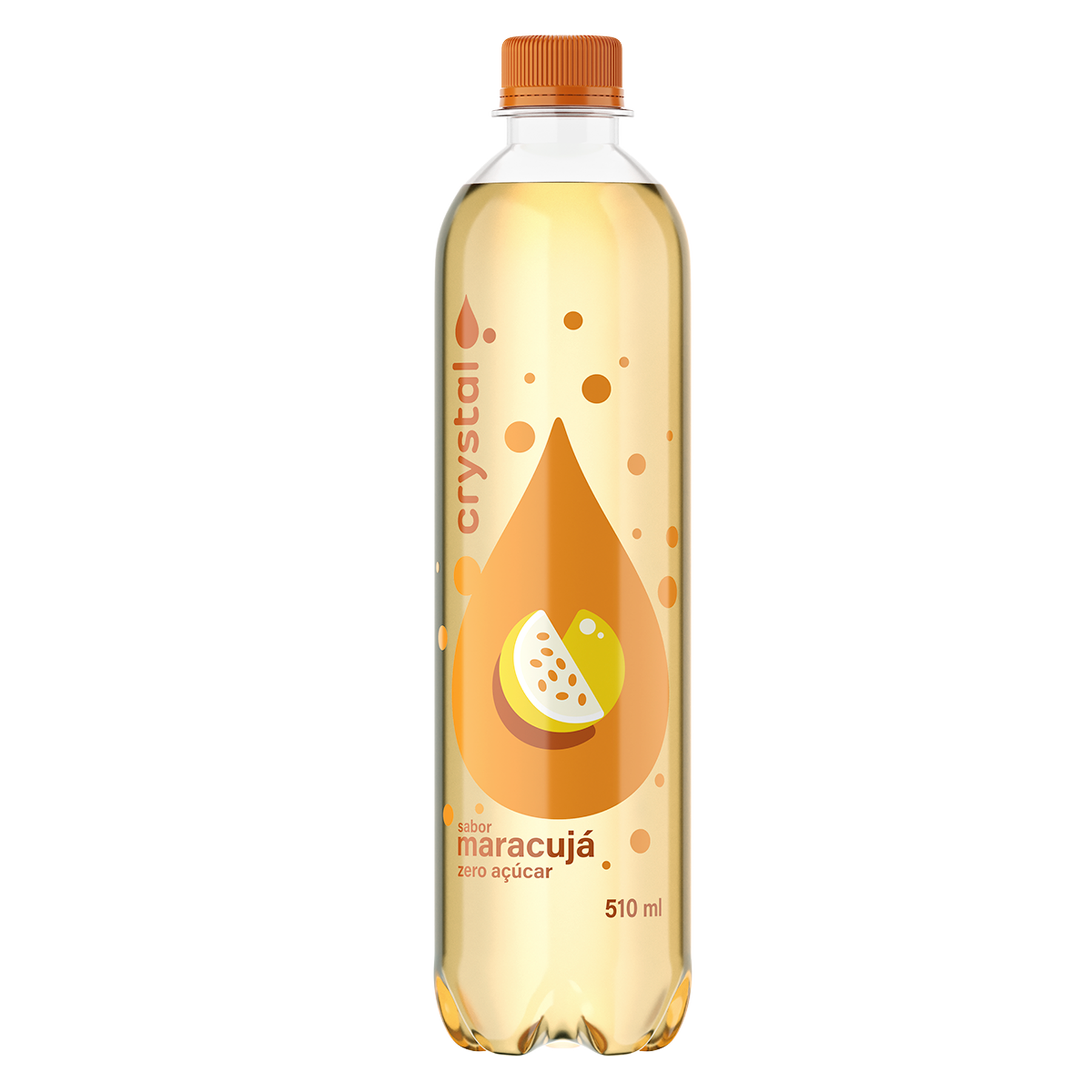 &Aacute;gua Saborizada Maracuj&aacute; Crystal Garrafa 510ml