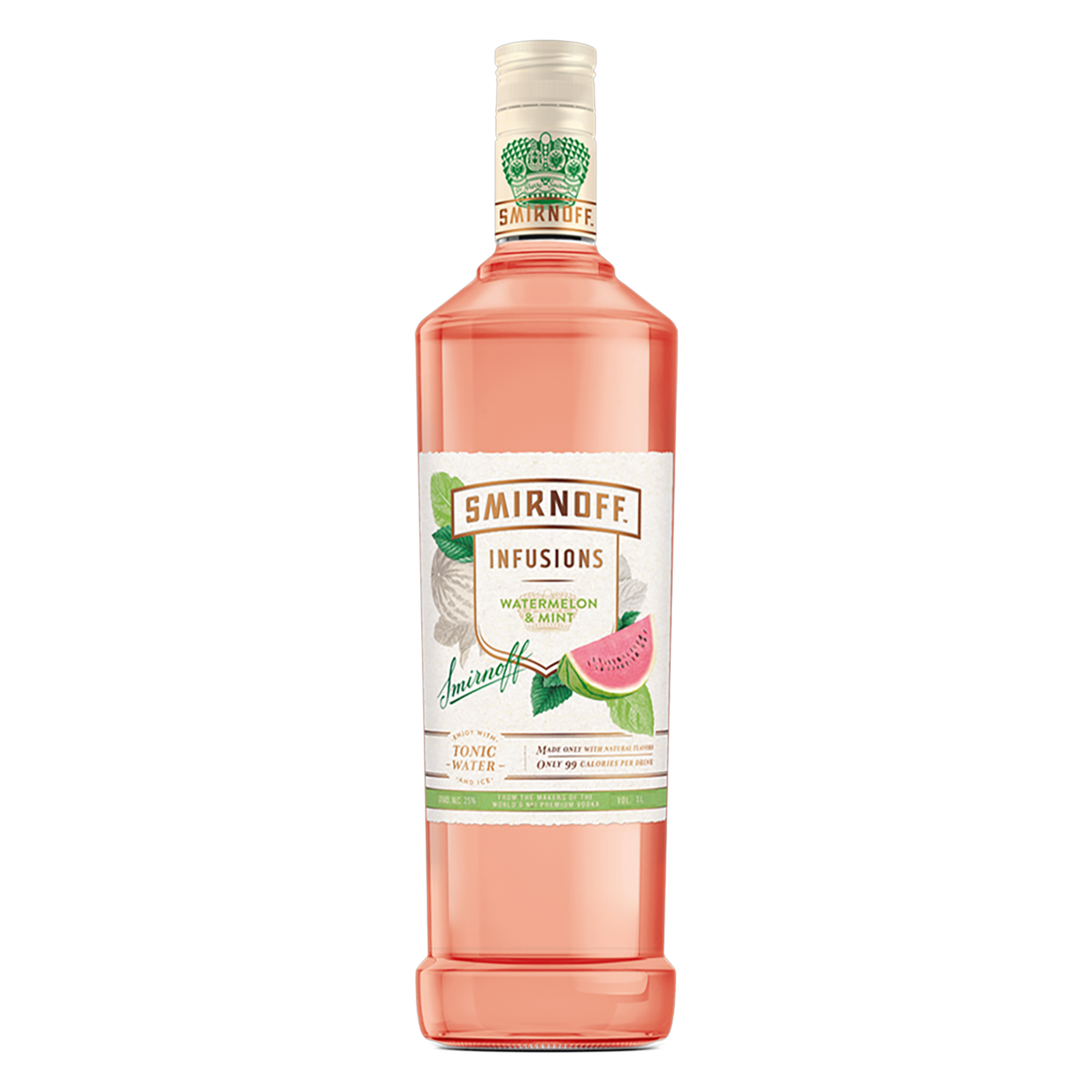 Vodka Destilada Watermelon e Mint Smirnoff Infusions Garrafa 998ml