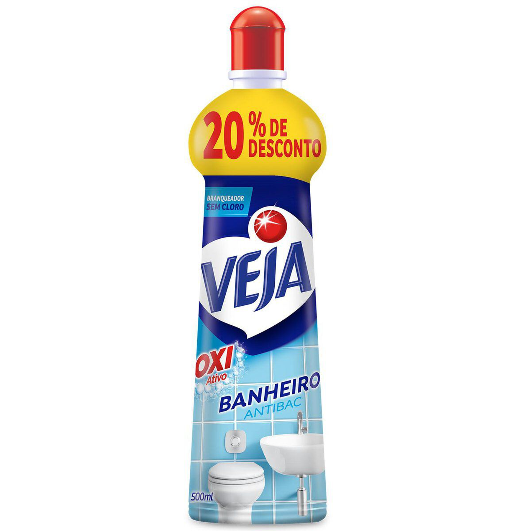 Branqueador Banheiro Veja Antibac Squeeze 500ml Gr&aacute;tis 20% de Desconto&nbsp;