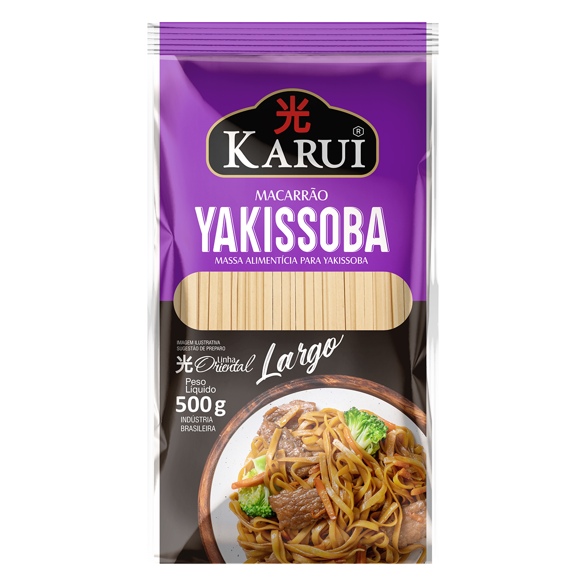 Macarr&atilde;o Yakissoba Largo Karui Pacote 500g