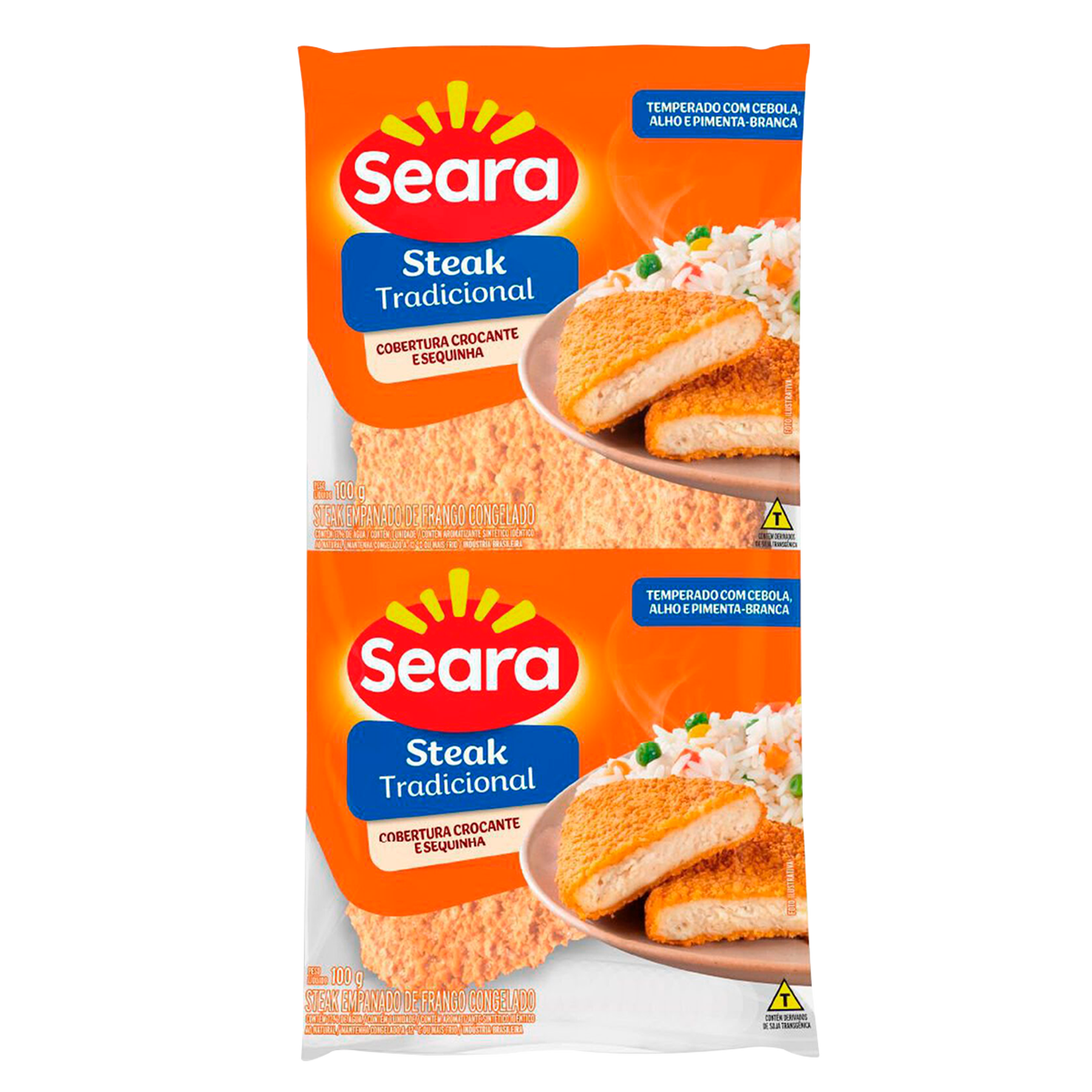 Empanado de Frango Steak Tradicional Seara Pacote 100g