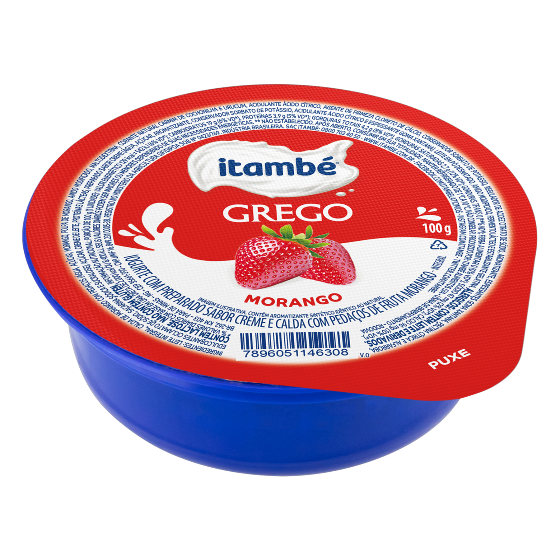 Iogurte Integral Grego Calda Morango Itambé Pote 100g